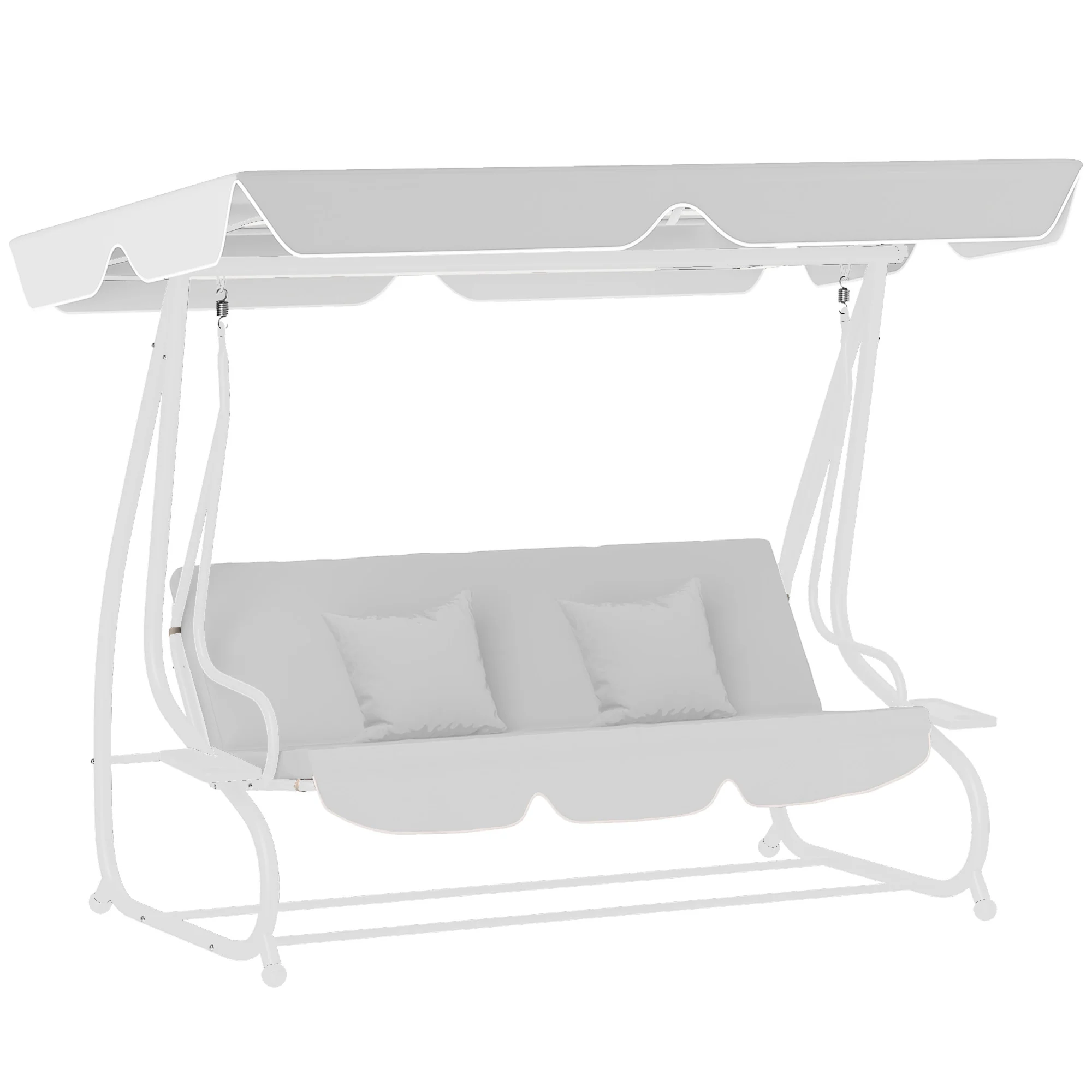 Outsunny Waterproof Garden Swing Canopy Replacement 3 Seater - Image 19