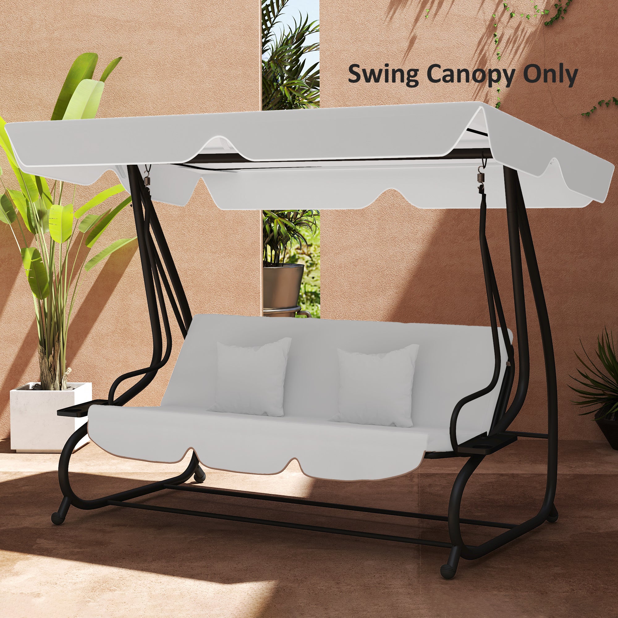 Outsunny Waterproof Garden Swing Canopy Replacement 3 Seater - Image 27