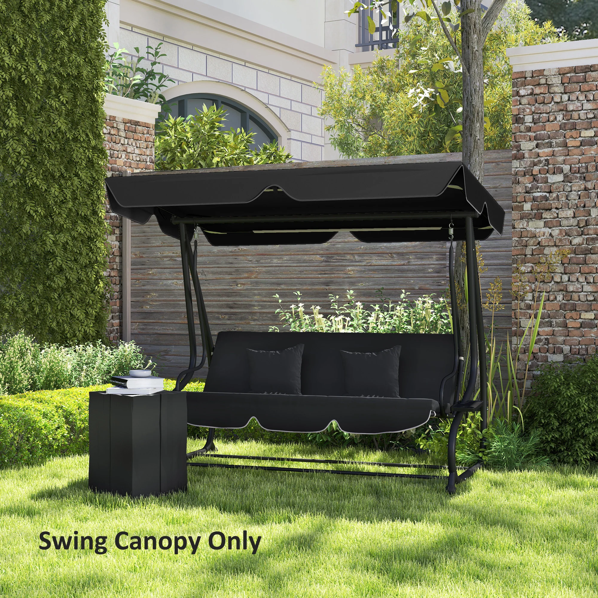 Outsunny Waterproof Garden Swing Canopy Replacement 3 Seater - Image 6