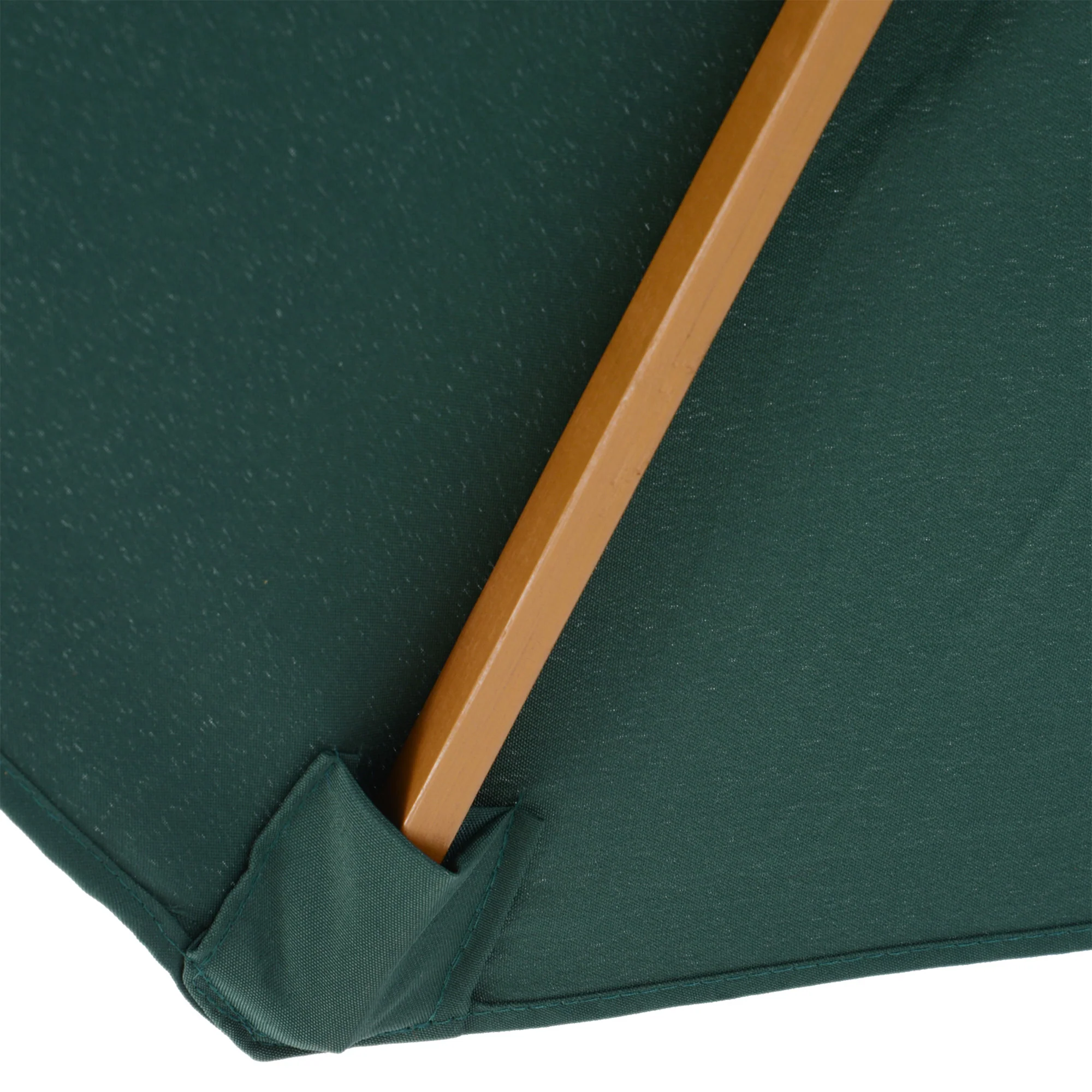 Outsunny Wooden Garden Parasol with Rope Pulley Mechanism and 8 Ribs Dark Green - Image 8