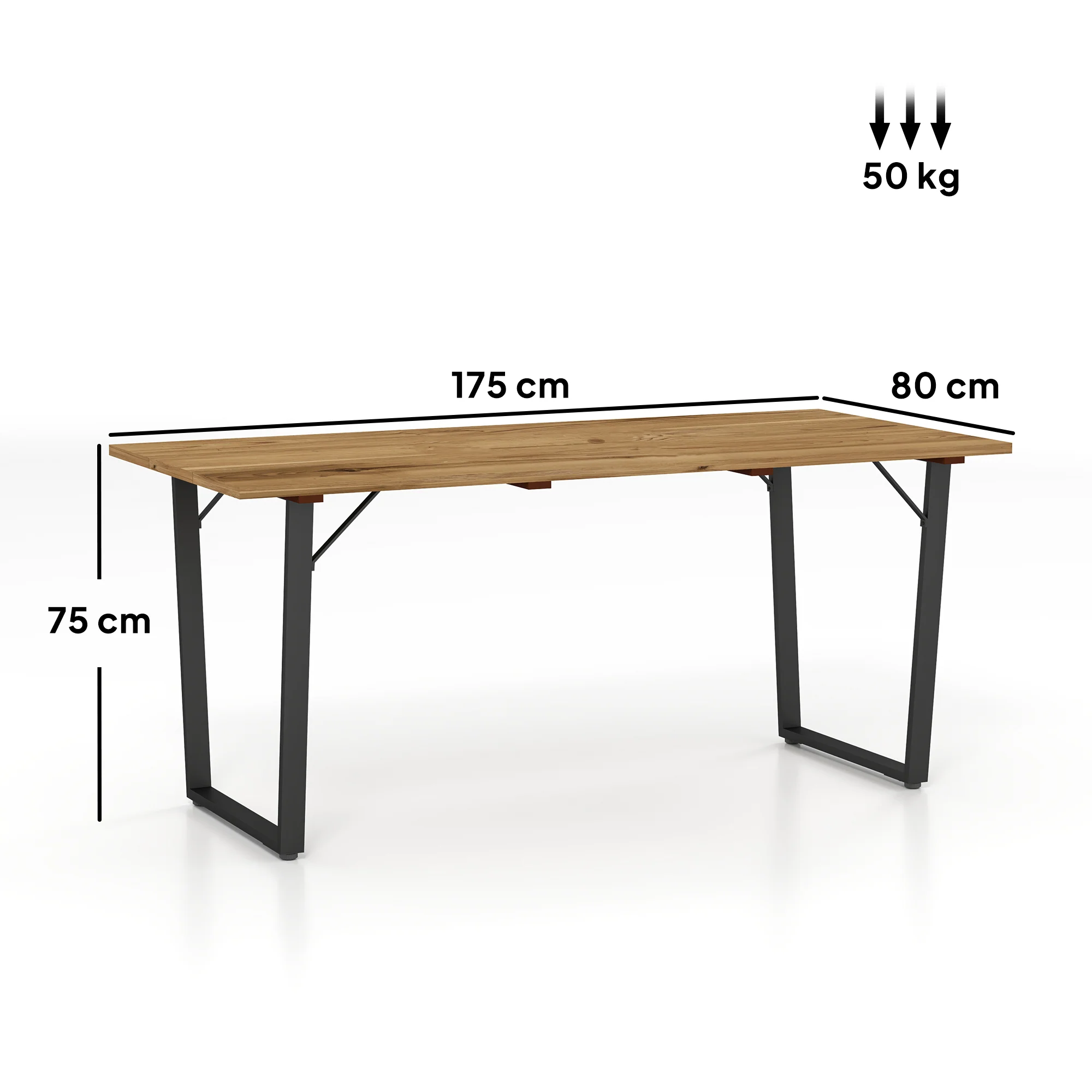 Outsunny Wooden Garden Table for 6 with 5cm Parasol Hole for Balcony Terrace - Image 5
