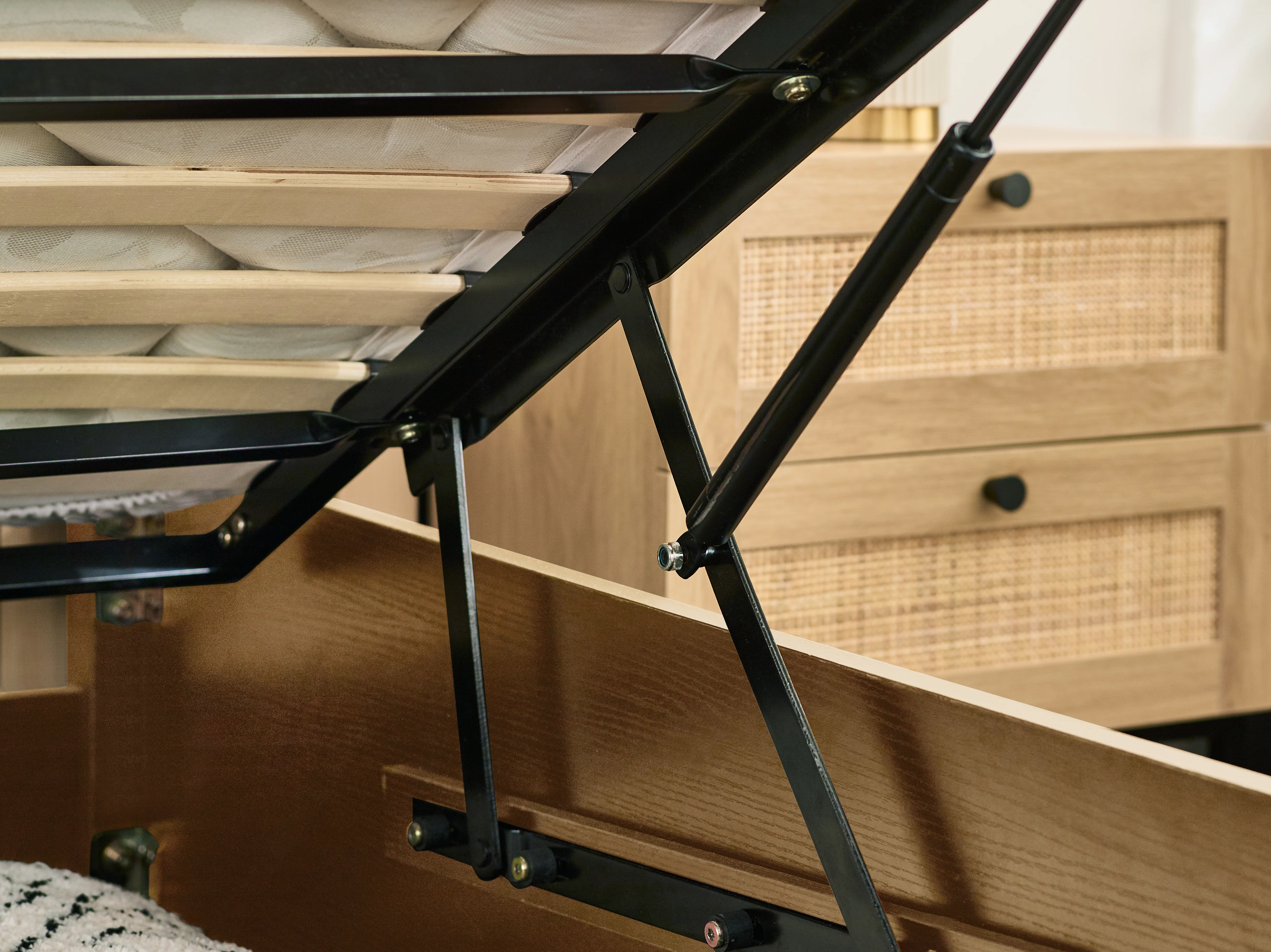 Padstow Ottoman 135Cm Double Bed - Oak - Image 4