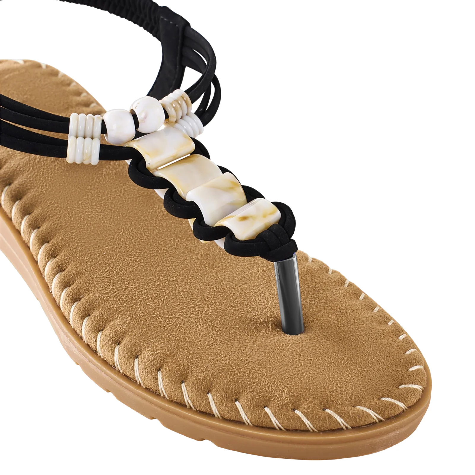 Pair of Casual Bohemian Flip-Flop Sandals - Image 5