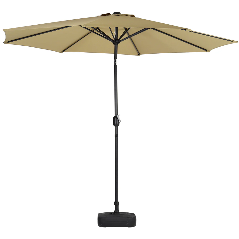 Patio Umbrella Large 3M Traditional Parasol with Plastic Base