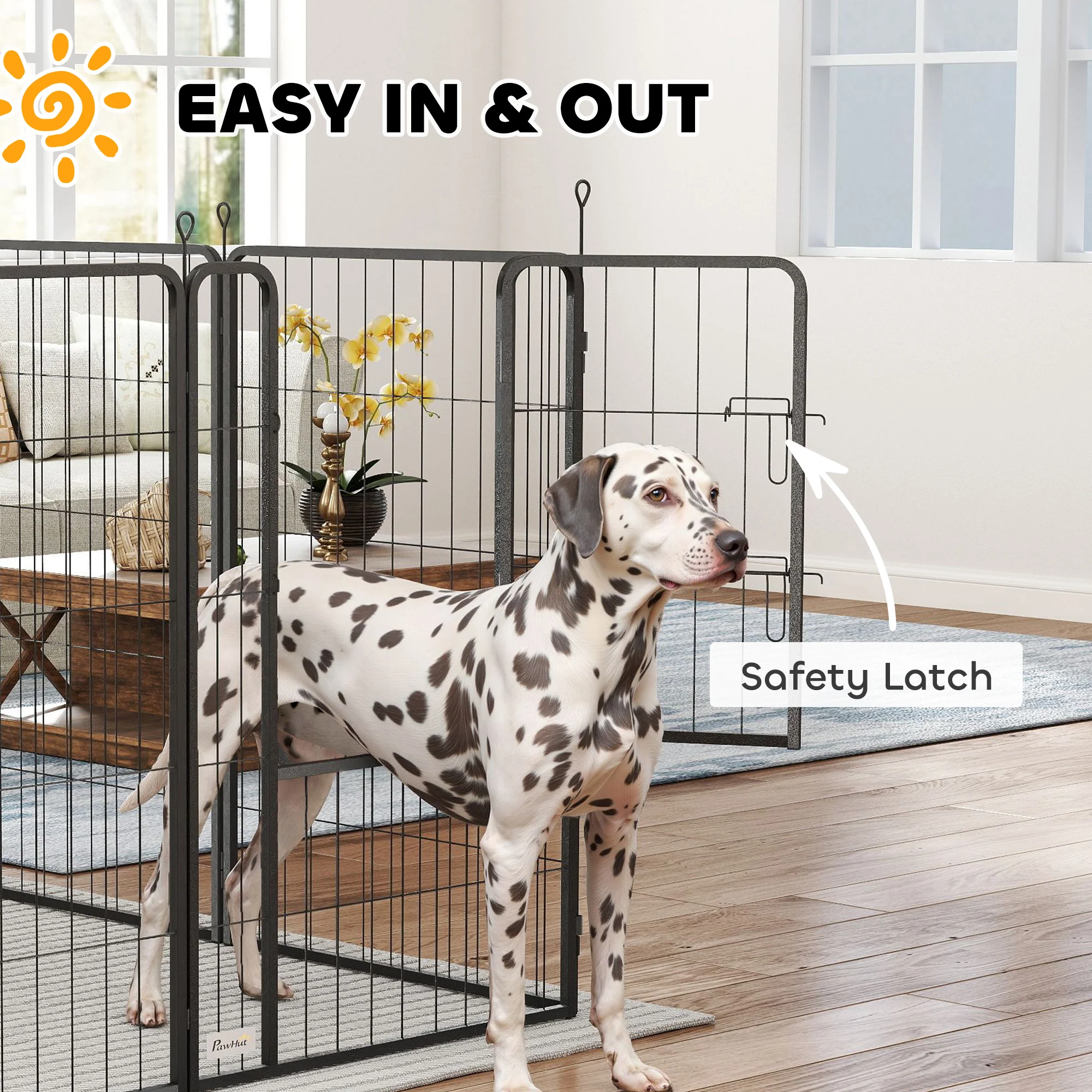 PawHut 2 Piece Expansion Pack Dog High Animal Pen - Image 13