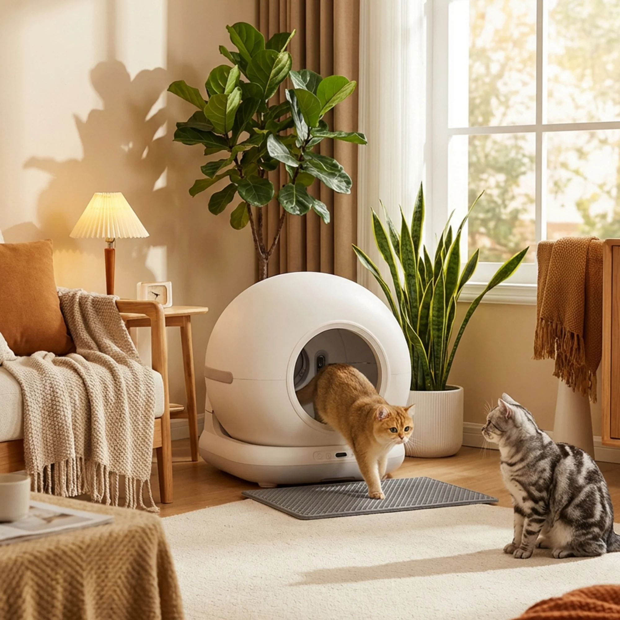 PawHut 72L Self Cleaning Cat Litter Tray App Control For Multiple Cats - Image 9