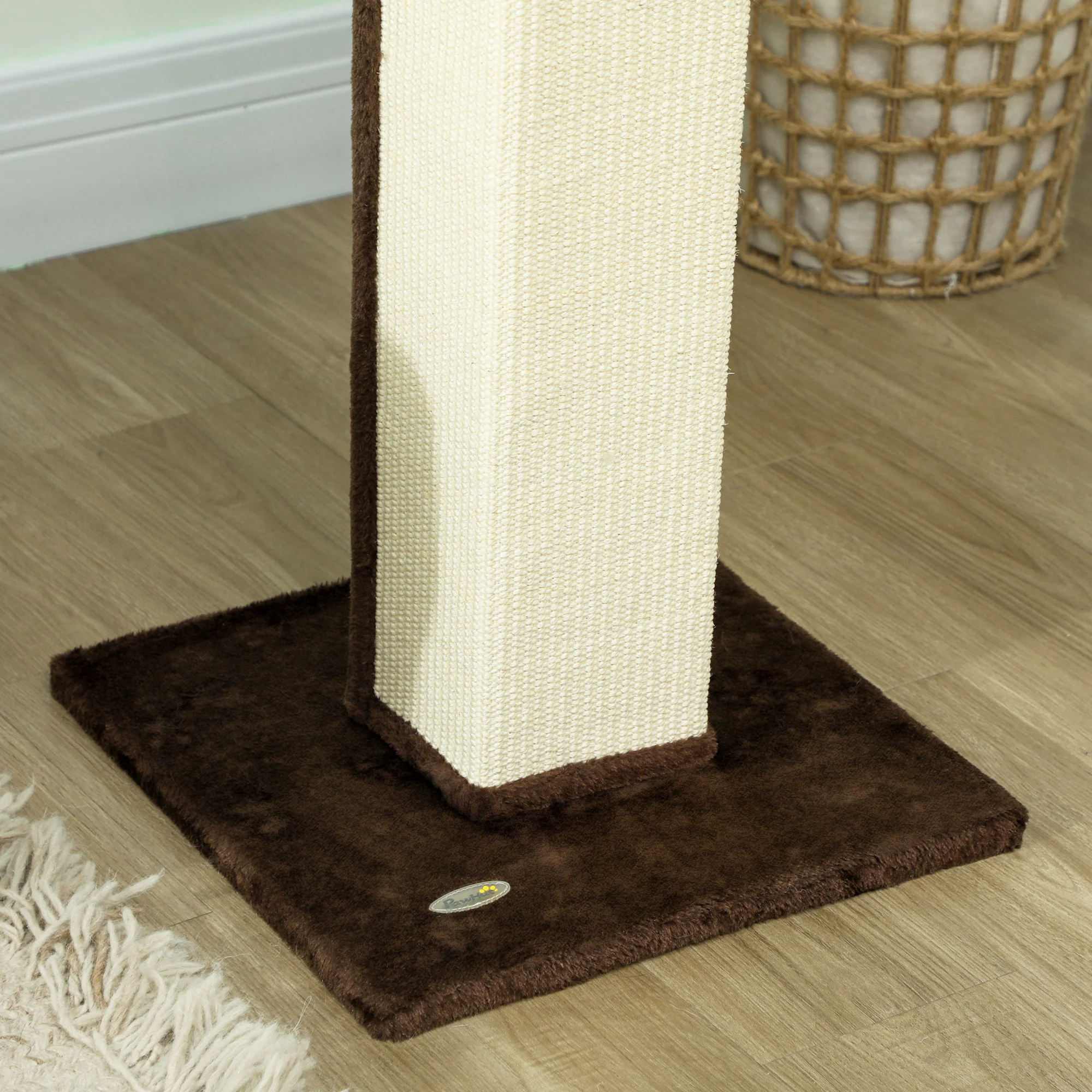 PawHut 81cm Cat Scratching Post w/ Sisal Rope, Hanging Ball Soft Plush - Image 9