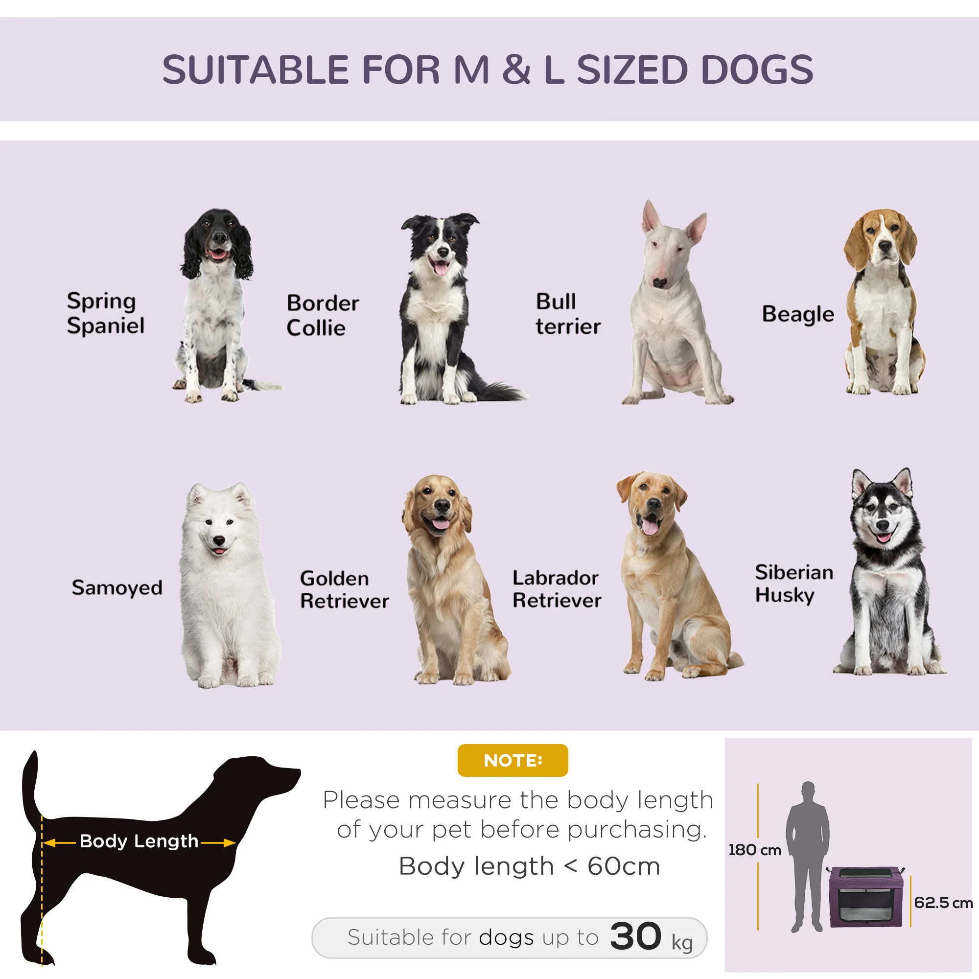 PawHut 90cm Soft Side Pet Carrier W/ Cushion, For Large Dogs - Purple - Image 4