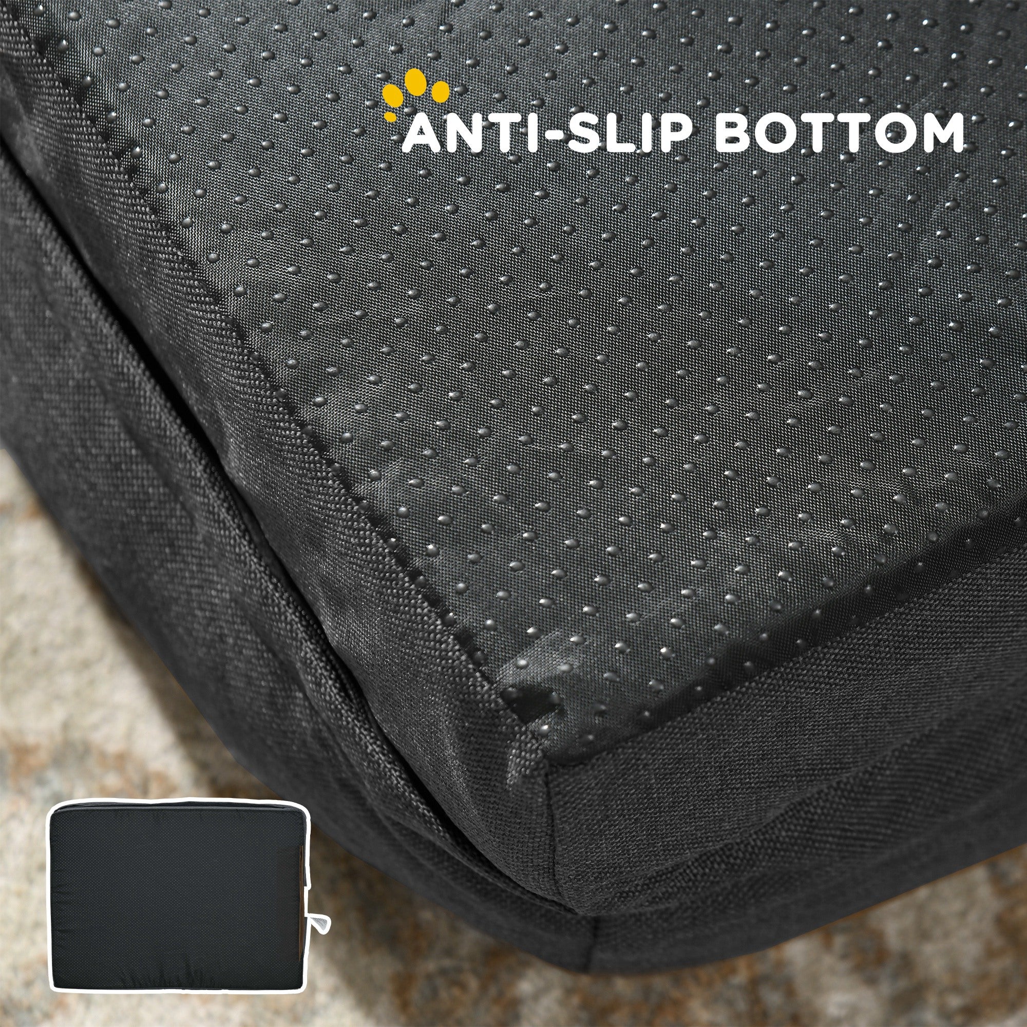 PawHut Dog Bed Calming Pet Bed Dog Mattress For Medium Dogs - Charcoal Grey/Brown - Image 7