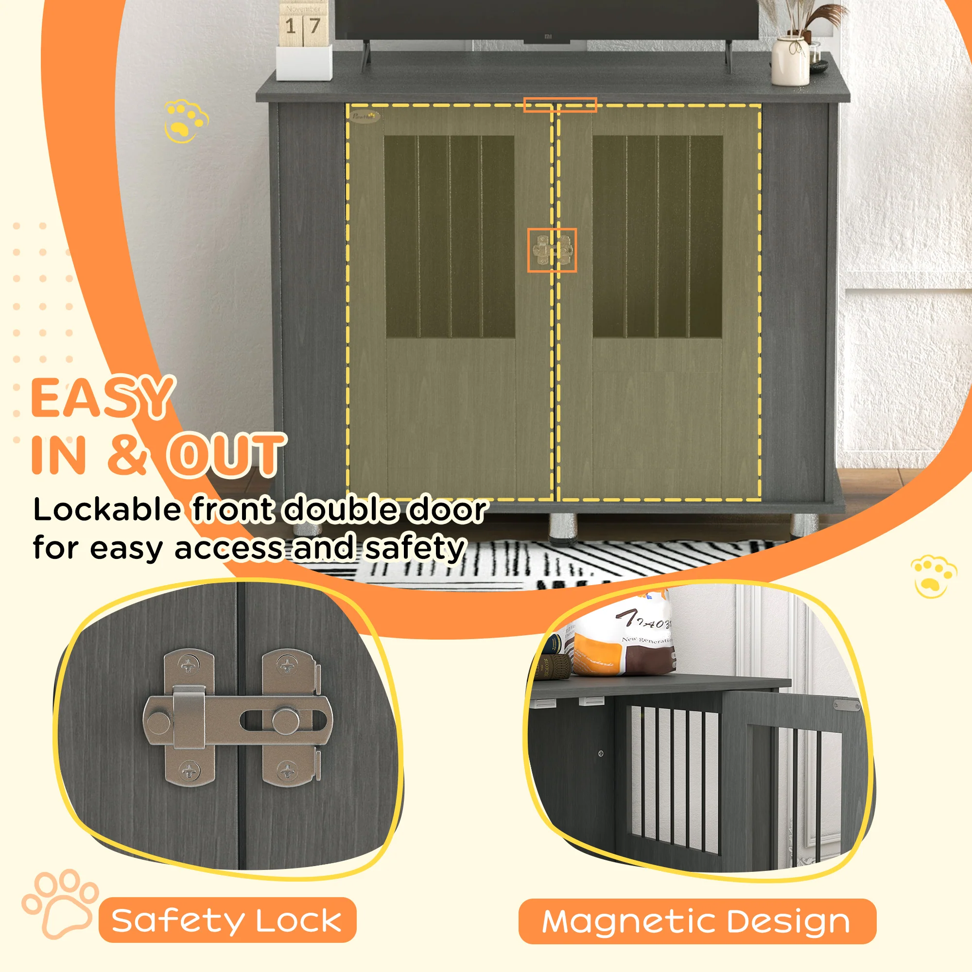PawHut Dog Crate Kennel Cage - Image 6