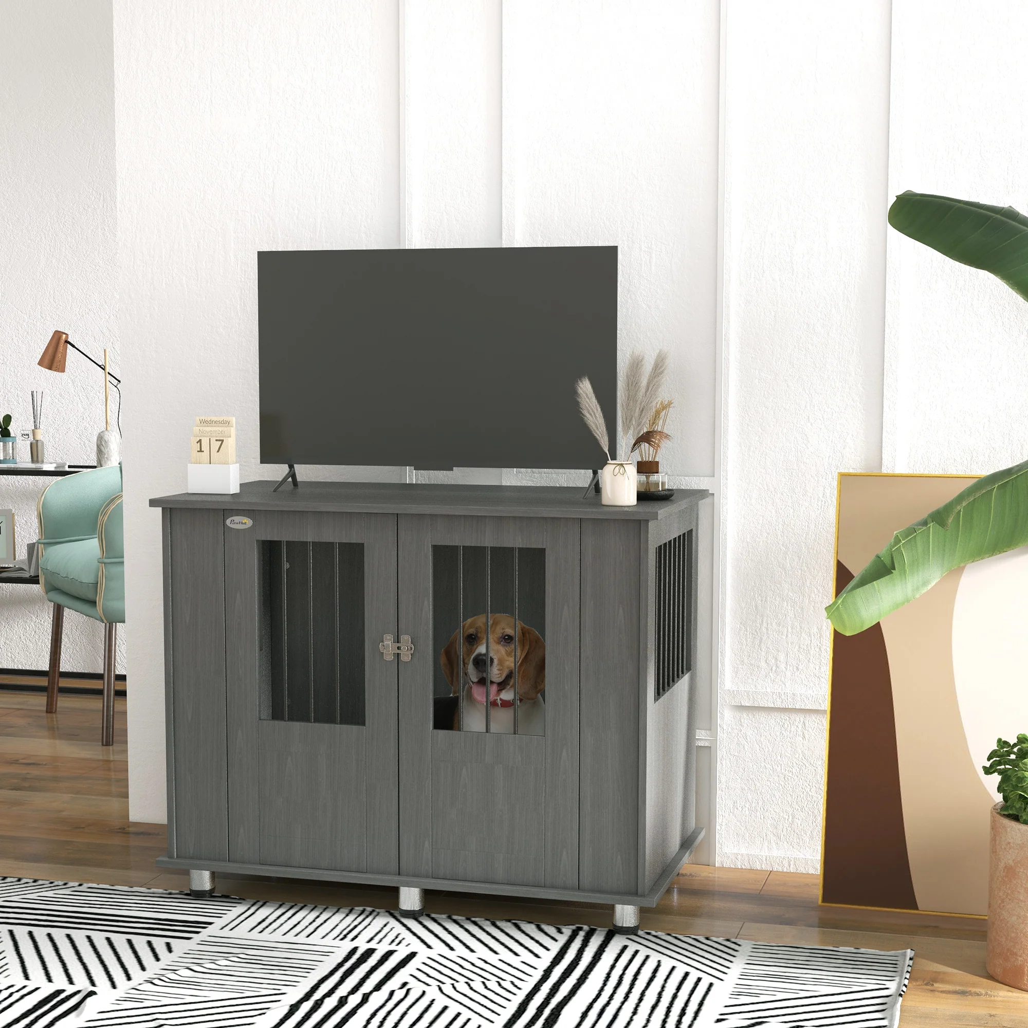 PawHut Dog Crate Kennel Cage - Image 9