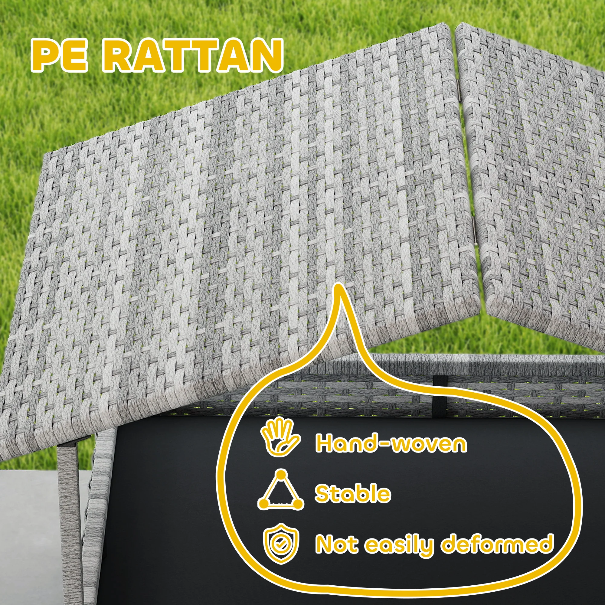 PawHut Extendable Rattan Dog House w/ Water-Resistant Roof - Charcoal Grey - Image 4