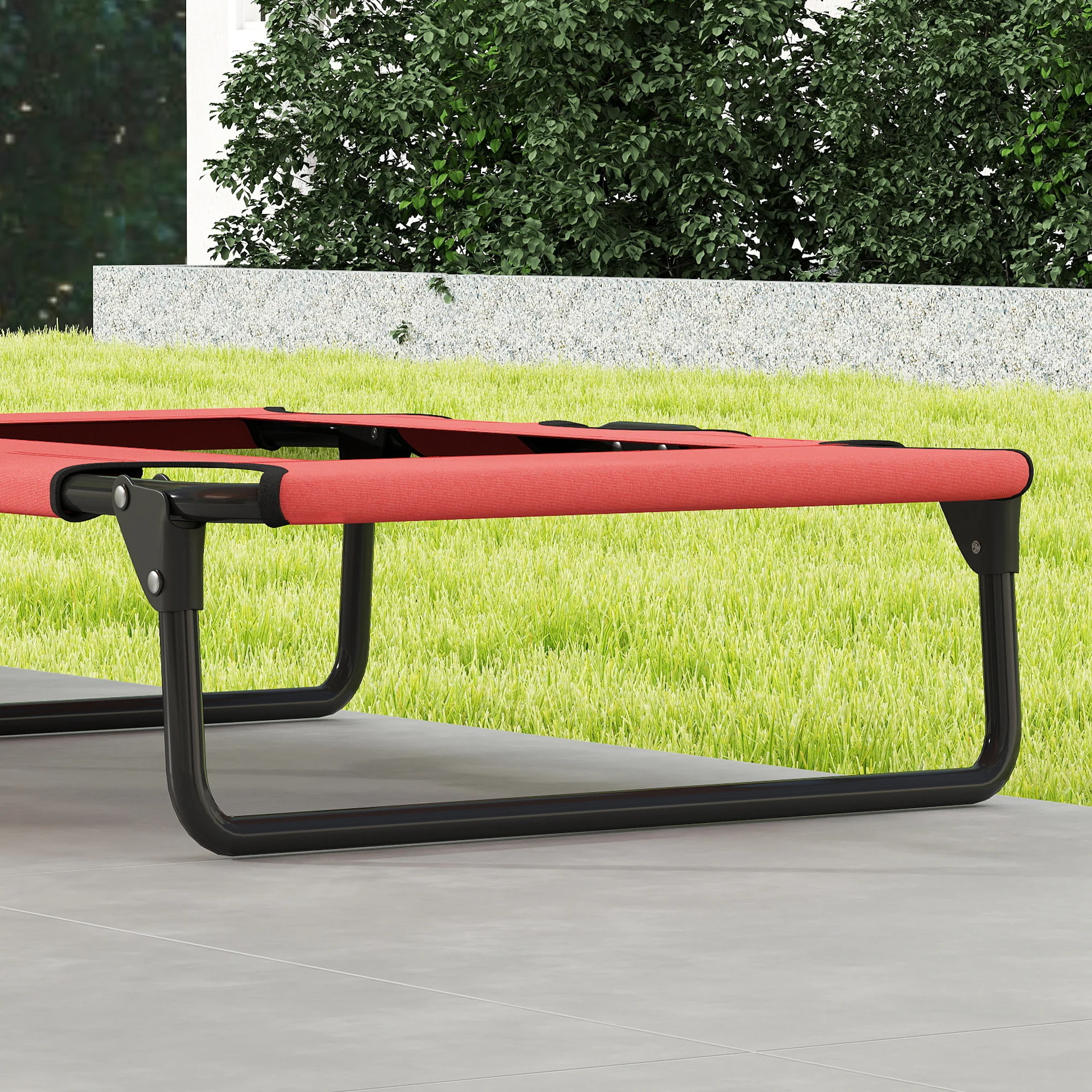 PawHut Raised Dog Bed With Breathable Mesh For S & M Dogs, Red - Image 9