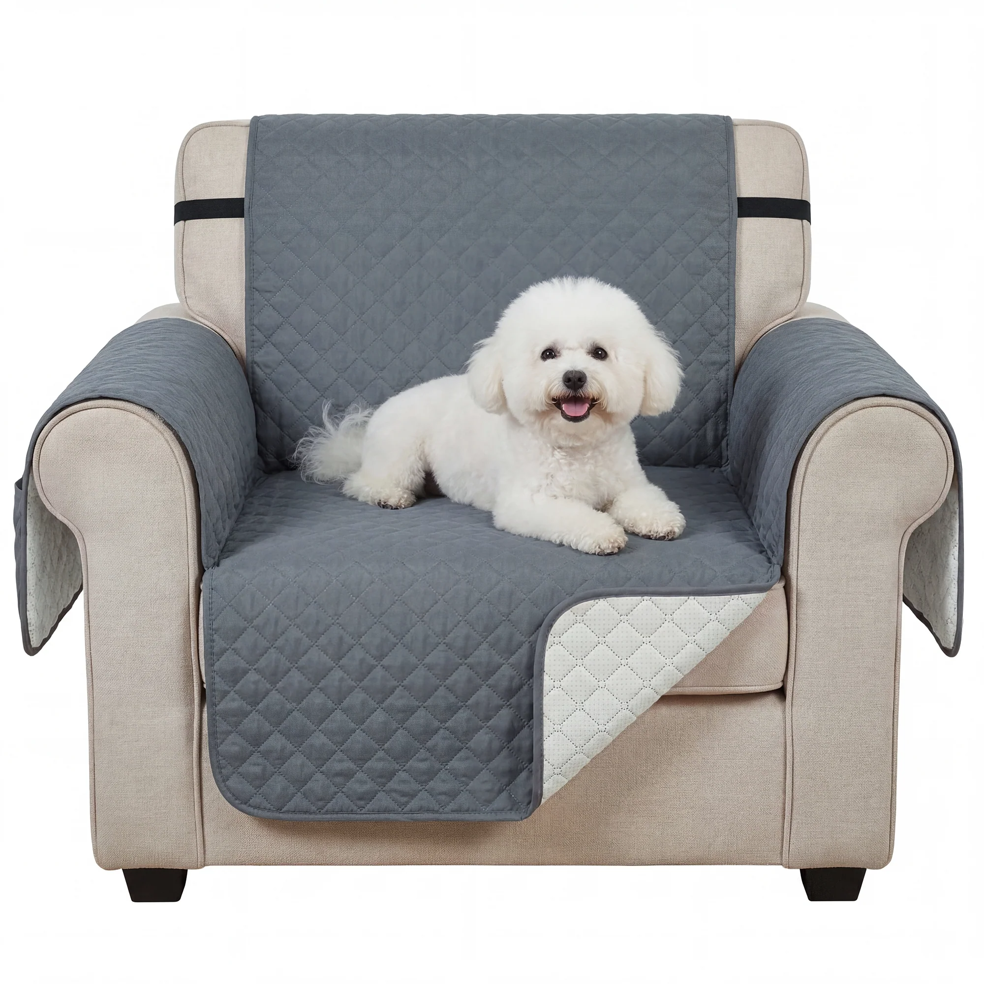 PawHut Waterproof Sofa Cover, Soft Couch Cover for Dogs Cats Pets Grey - Image 19
