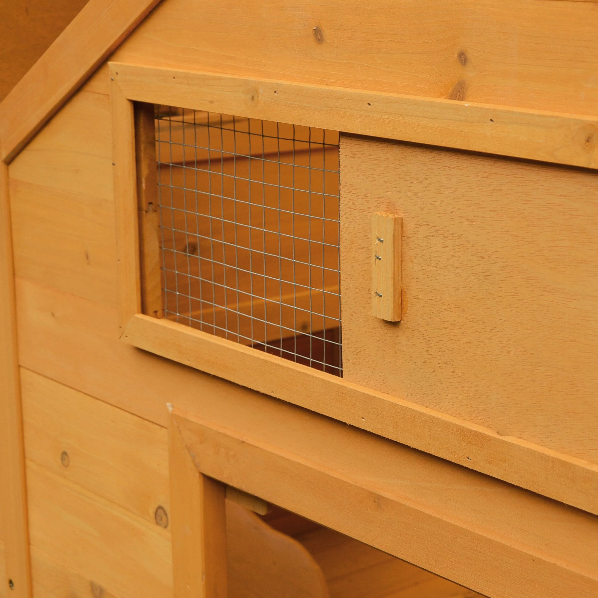 PawHut Wooden Chicken Coop, Poultry Cage With Nesting Boxes And Tray, Yellow - Image 9