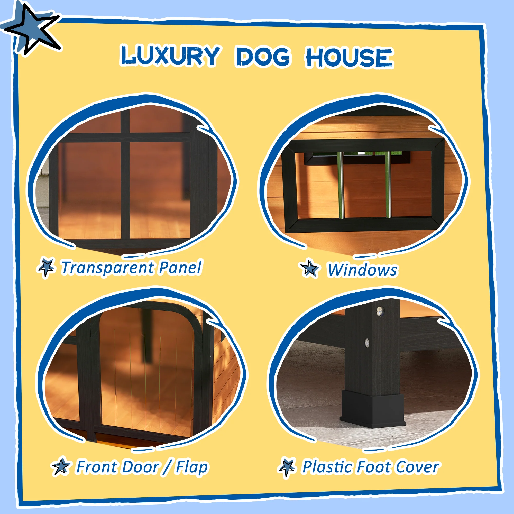 PawHut Wooden Dog Kennel, Dog House with Removable Floor - Image 17