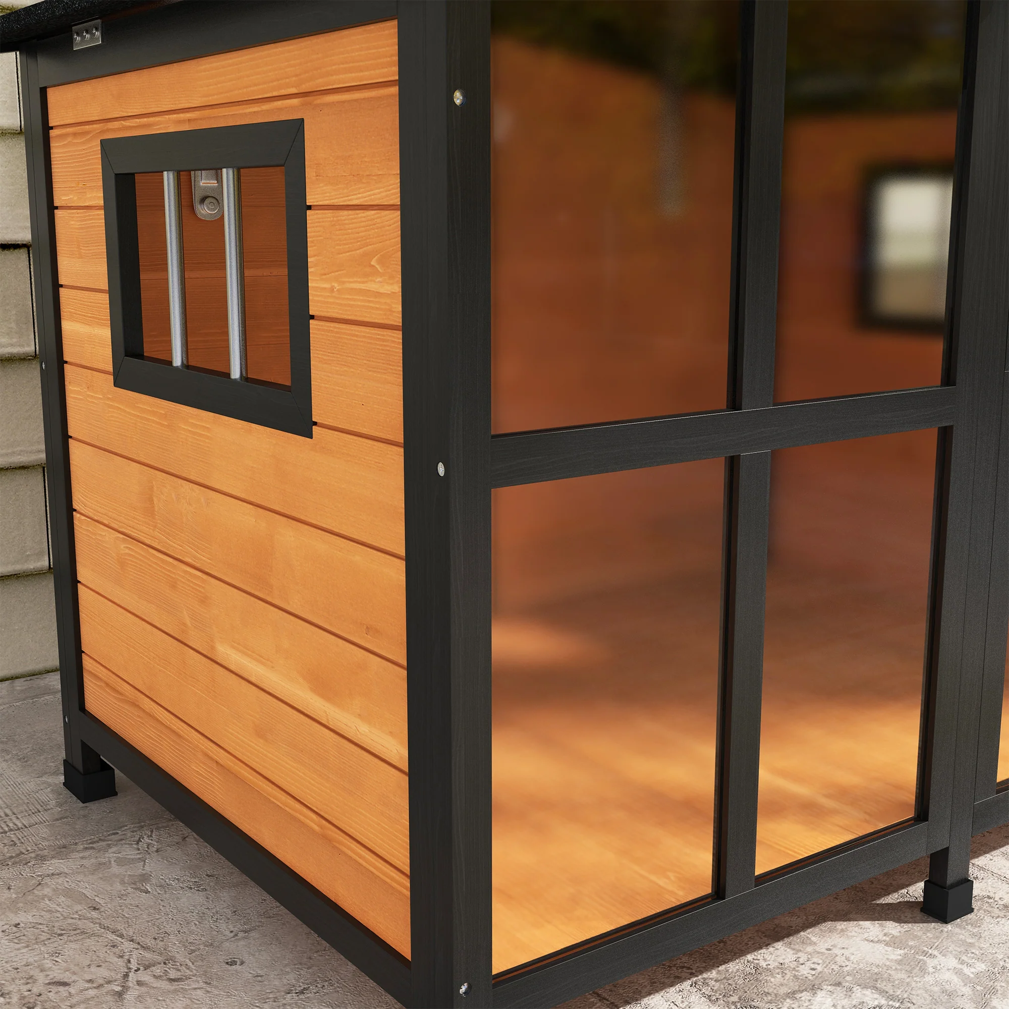 PawHut Wooden Dog Kennel, Dog House with Removable Floor - Image 18