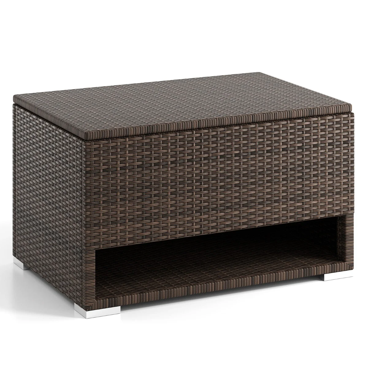 PE Rattan Storage Bin with Waterproof Liner and Shoe Rack - Image 4