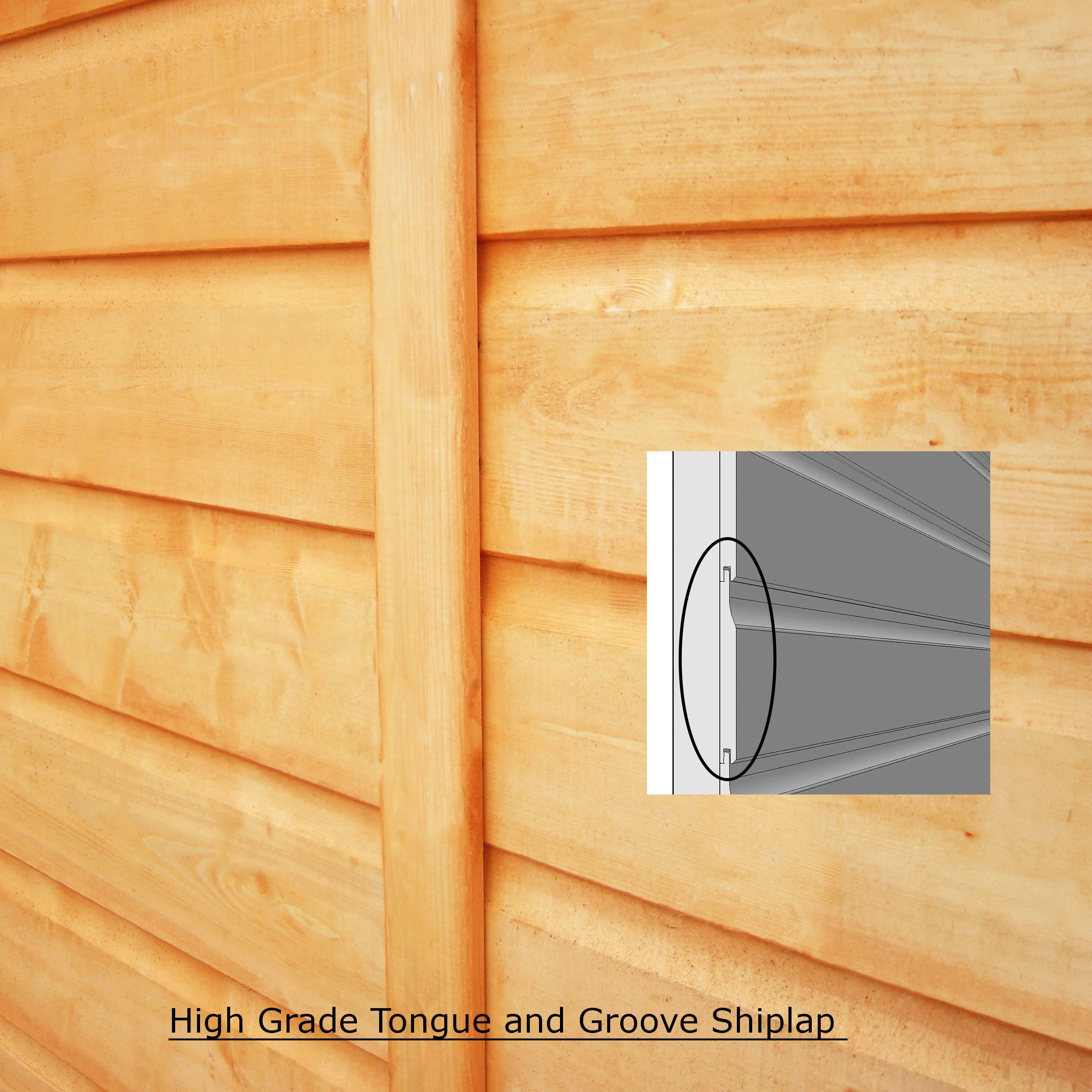 Pent 16 X 6 Shiplap Shed - Image 9