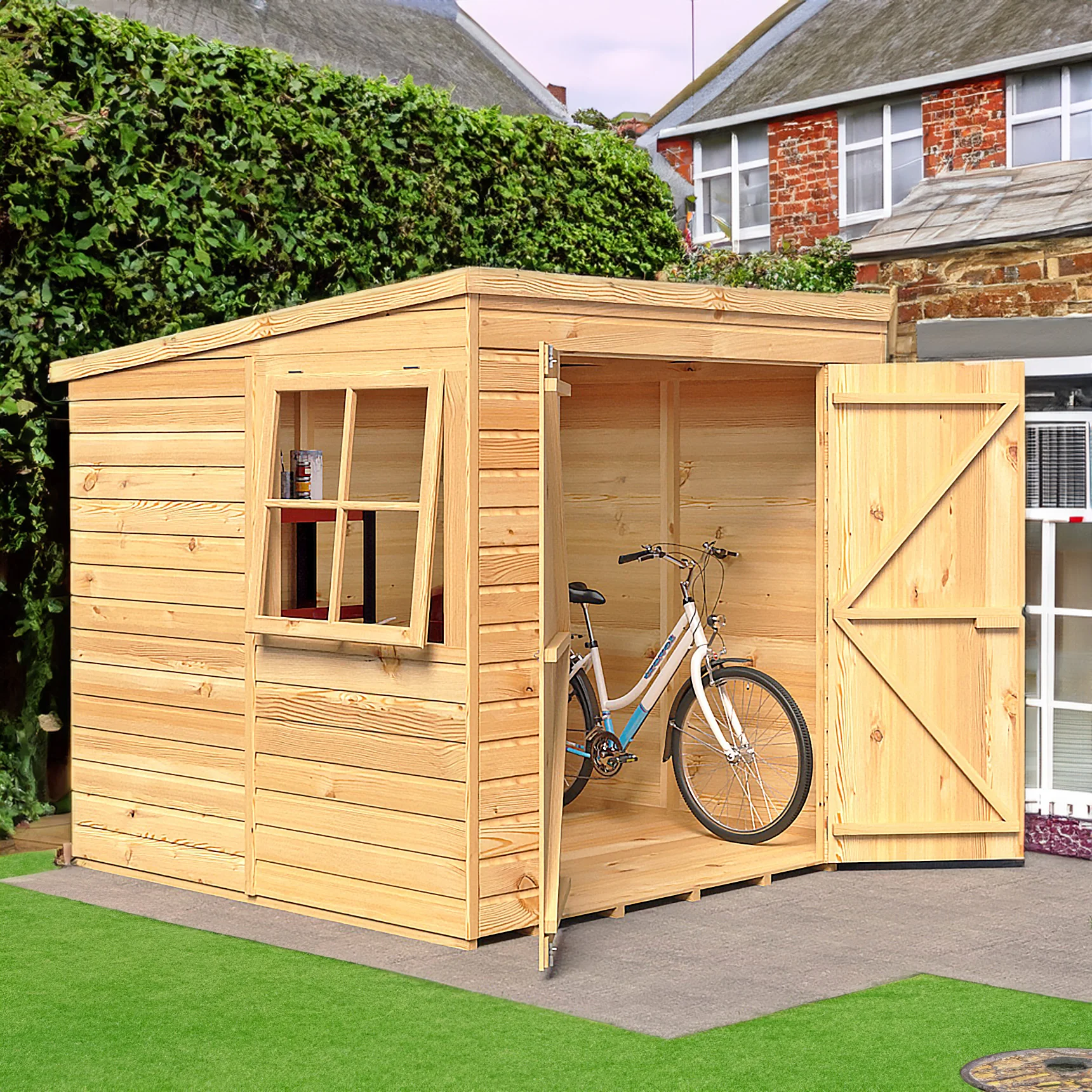 Pent Double Door Shiplap Shed - Image 2