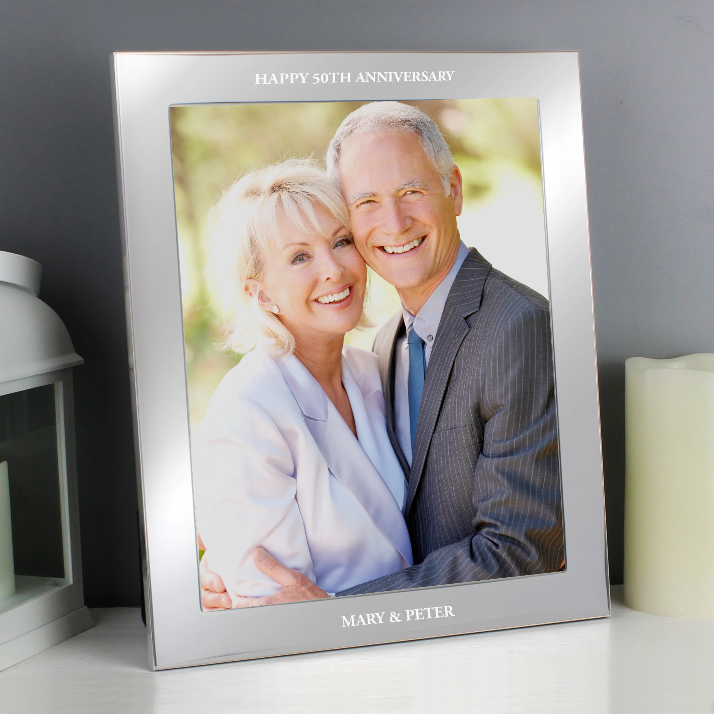 Personalised 10x8 Potrait Silver Photo Frame - Image 8