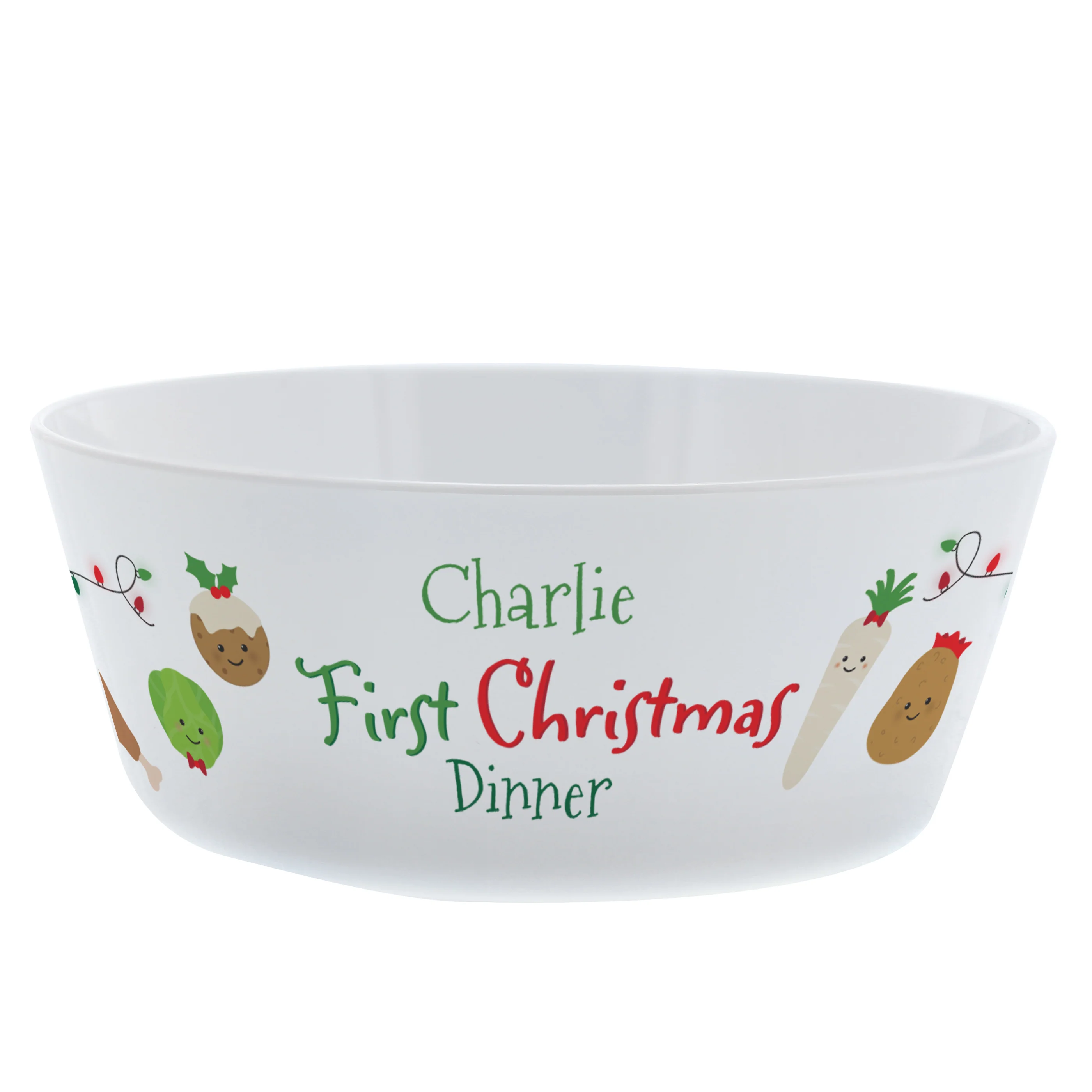Personalised 1st Christmas Dinner Plastic Bowl - Image 4