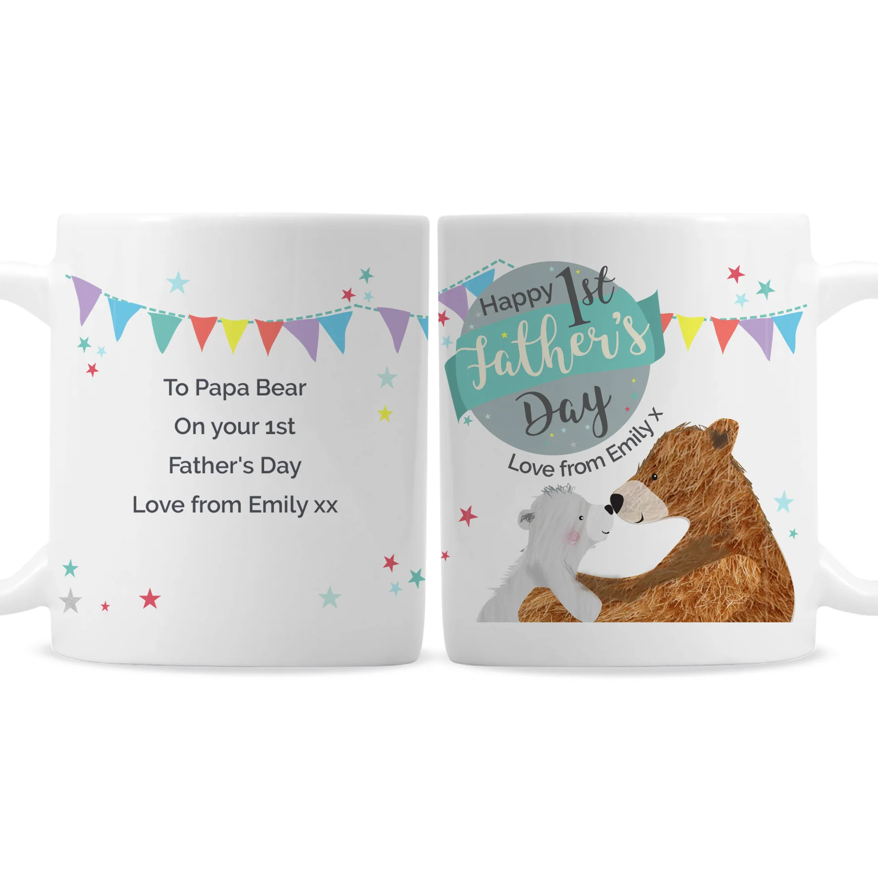 Personalised 1st Father's Day Daddy Bear Mug - Image 2