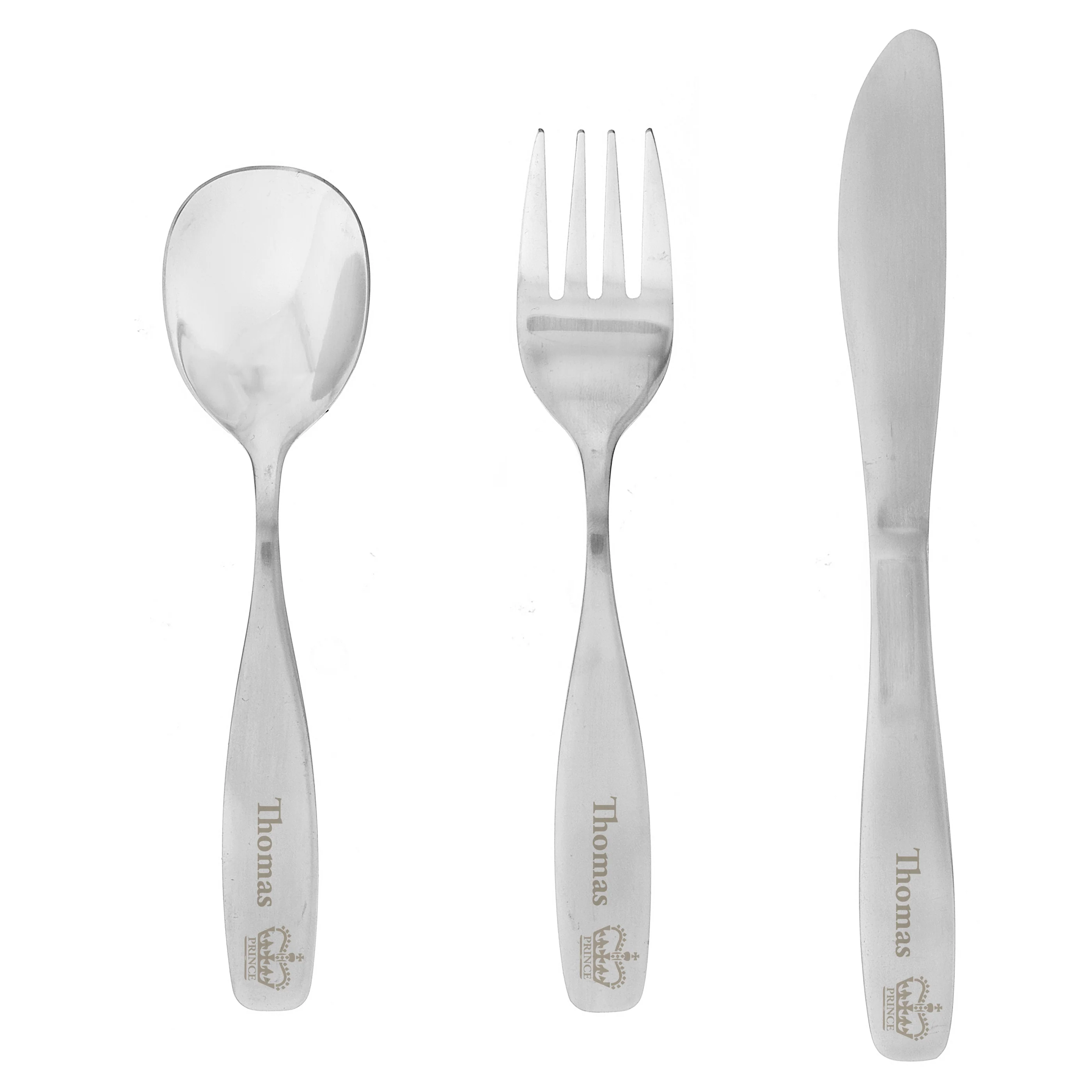 Personalised 3 Piece Prince Cutlery Set - Image 2