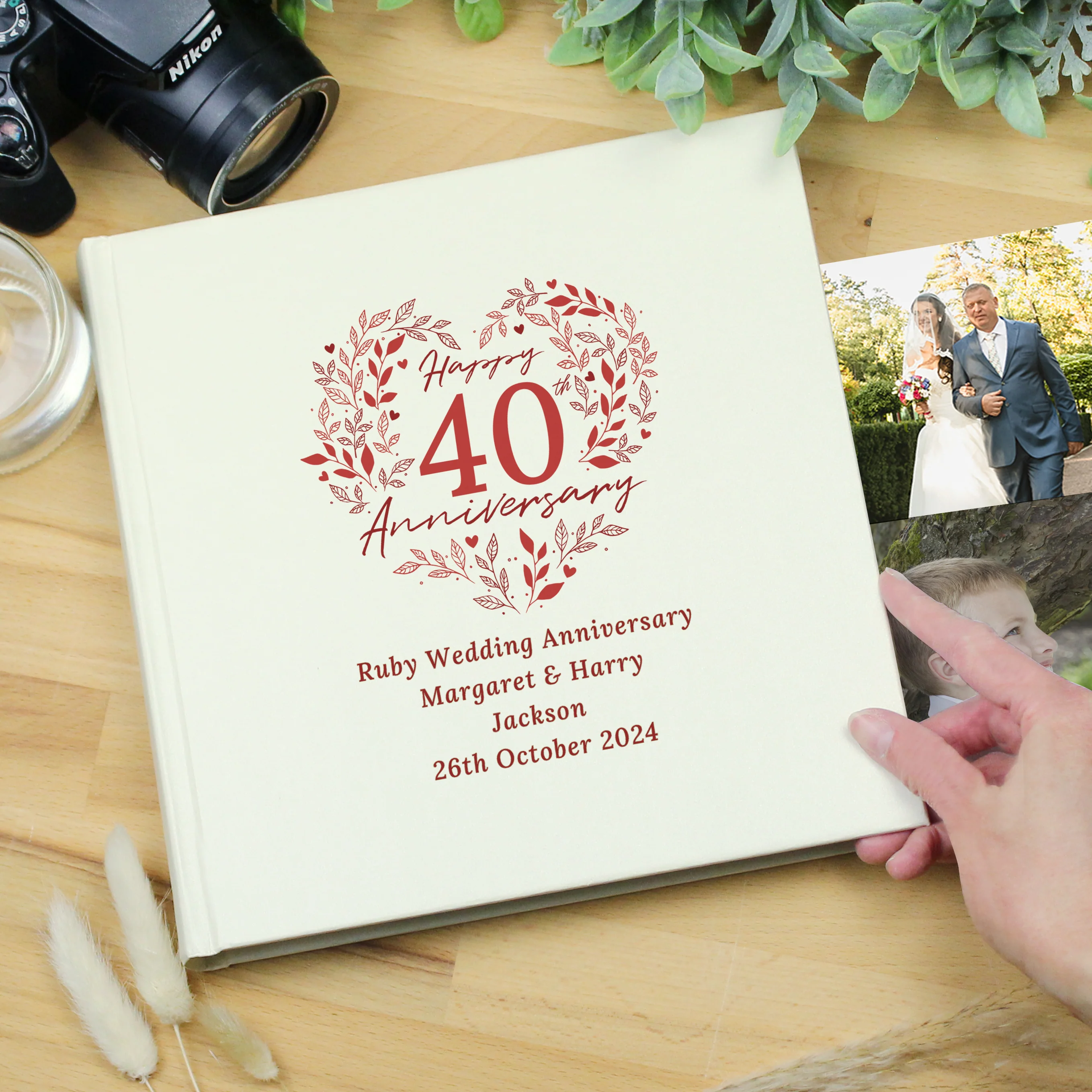 Personalised 40th Ruby Wedding Anniversary Photo Album - Image 3