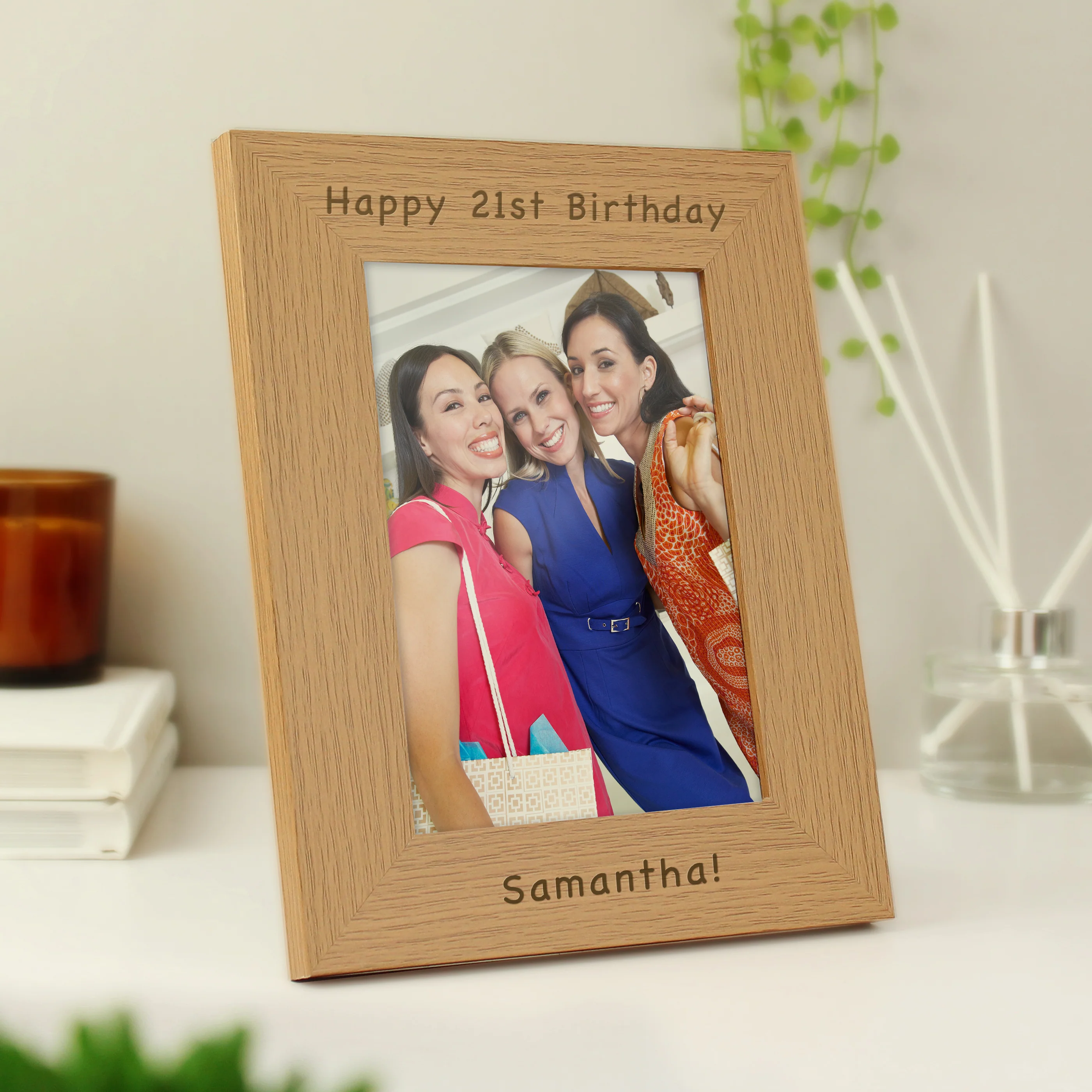 Personalised 5x7 Potrait Wooden Photo Frame - Image 3