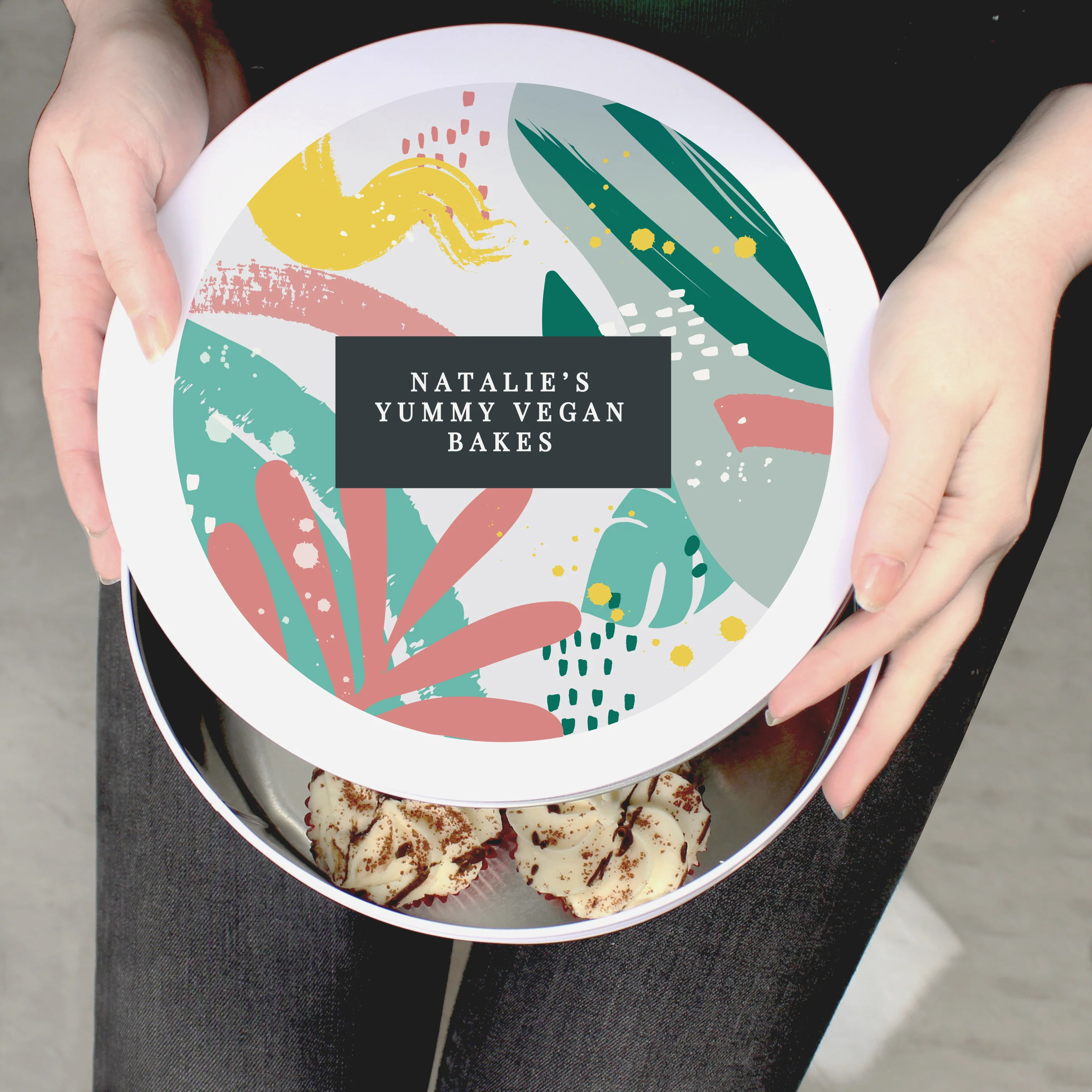 Personalised Abstract Design Cake Tin - Image 2