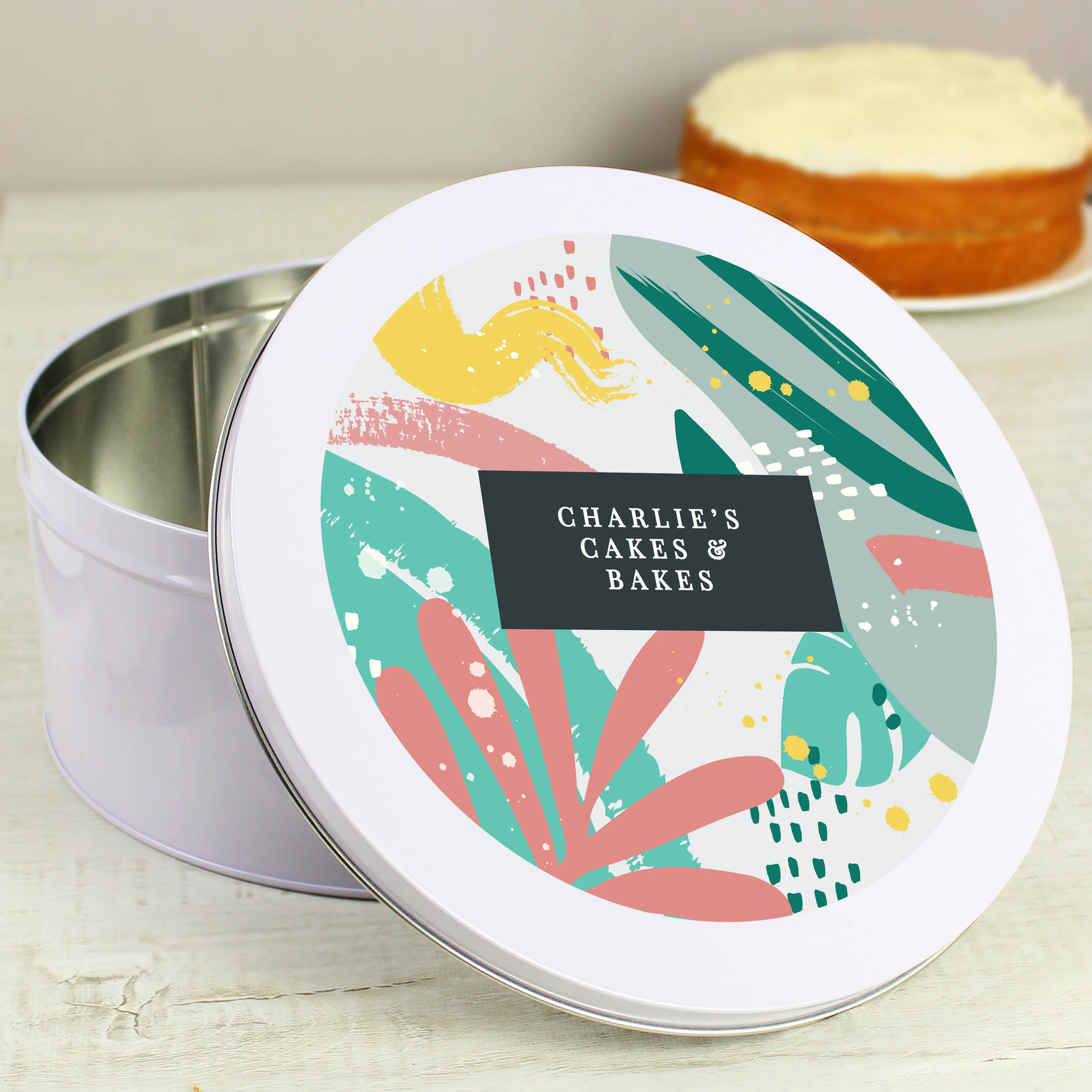 Personalised Abstract Design Cake Tin - Image 3