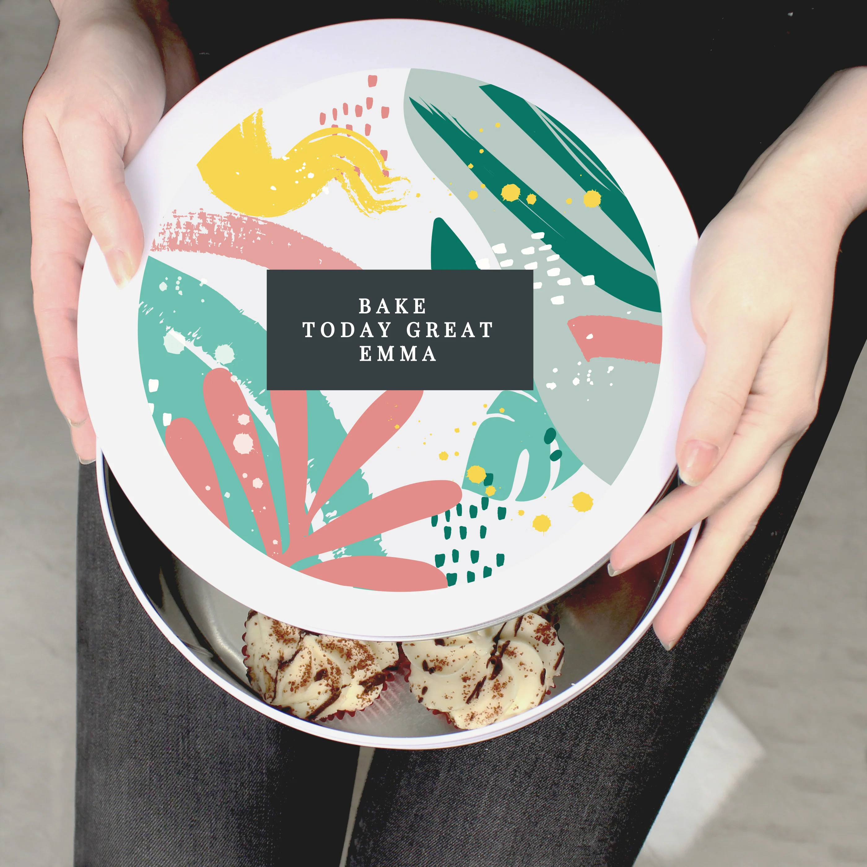 Personalised Abstract Design Cake Tin - Image 4