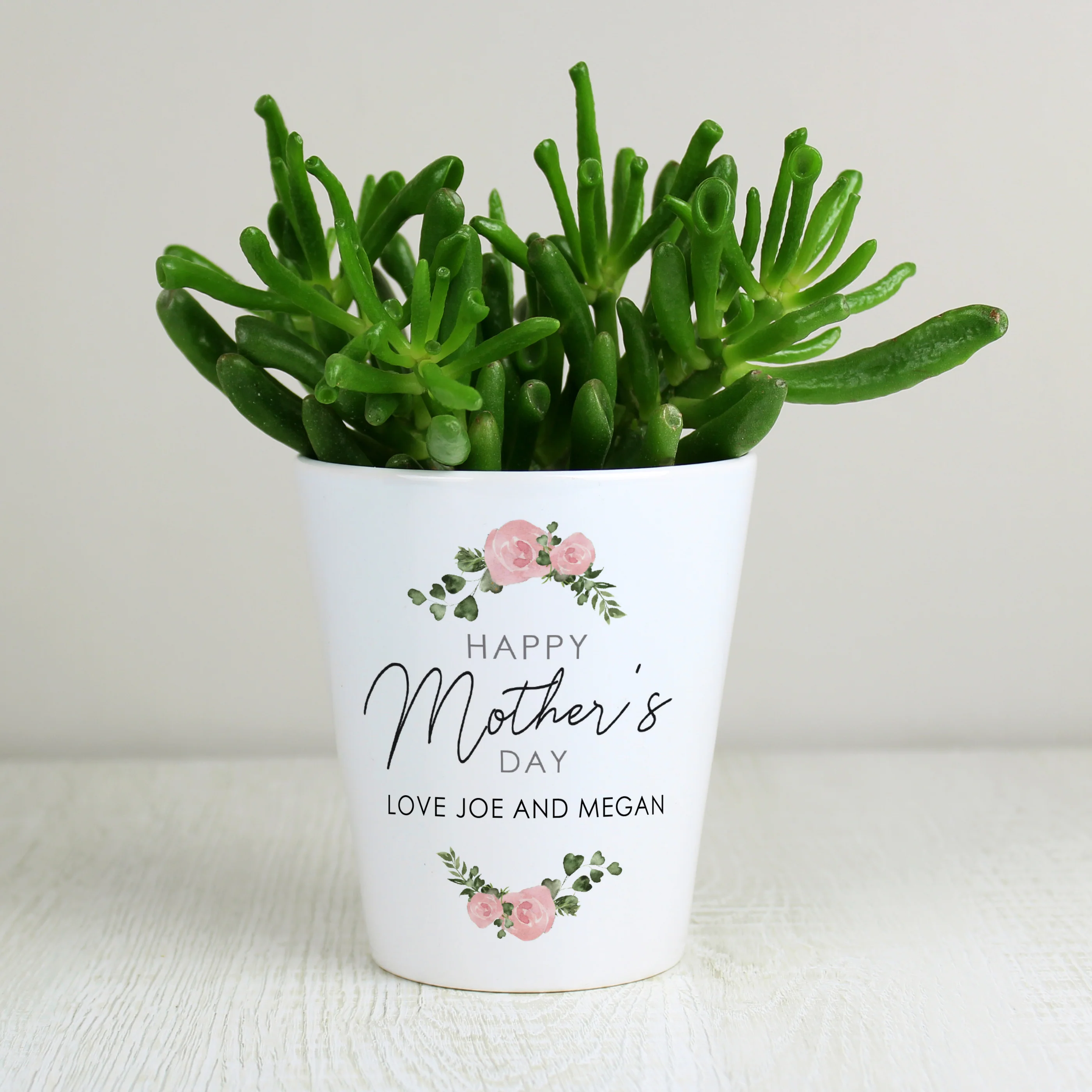 Personalised Abstract Rose Happy Mothers Day Plant Pot - Image 3
