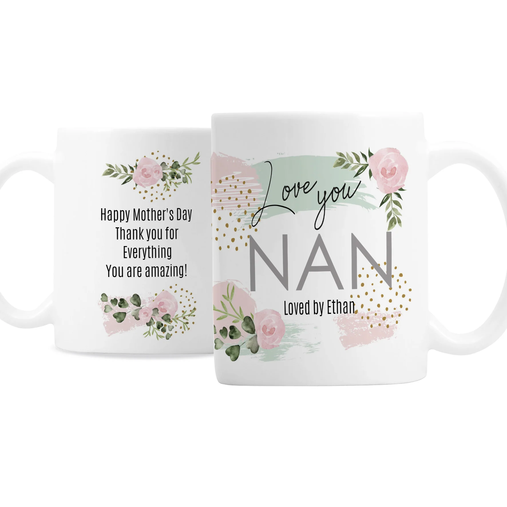 Personalised Abstract Rose Mug - Image 2
