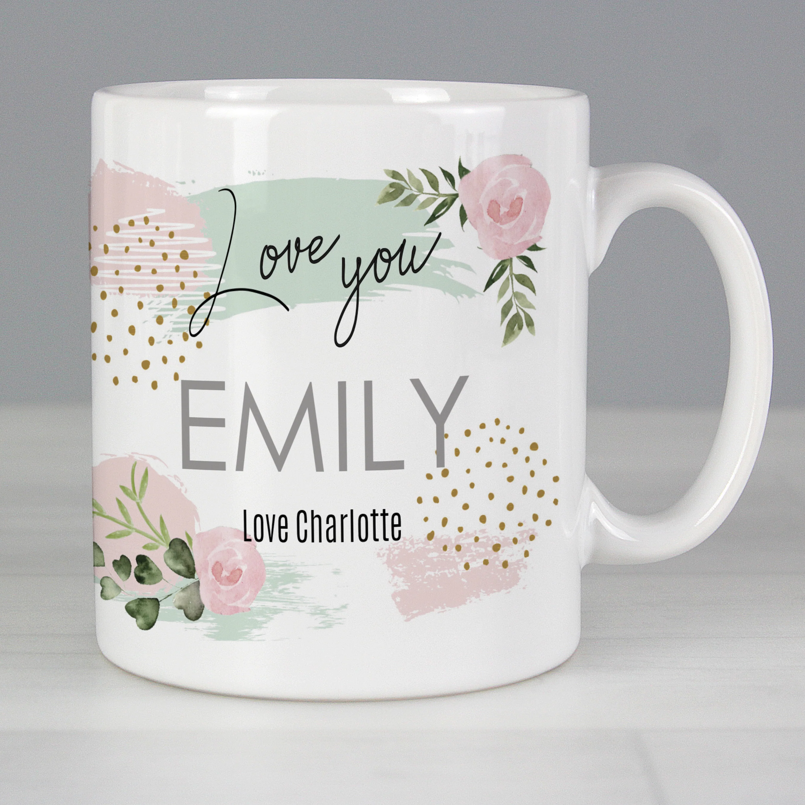 Personalised Abstract Rose Mug - Image 4