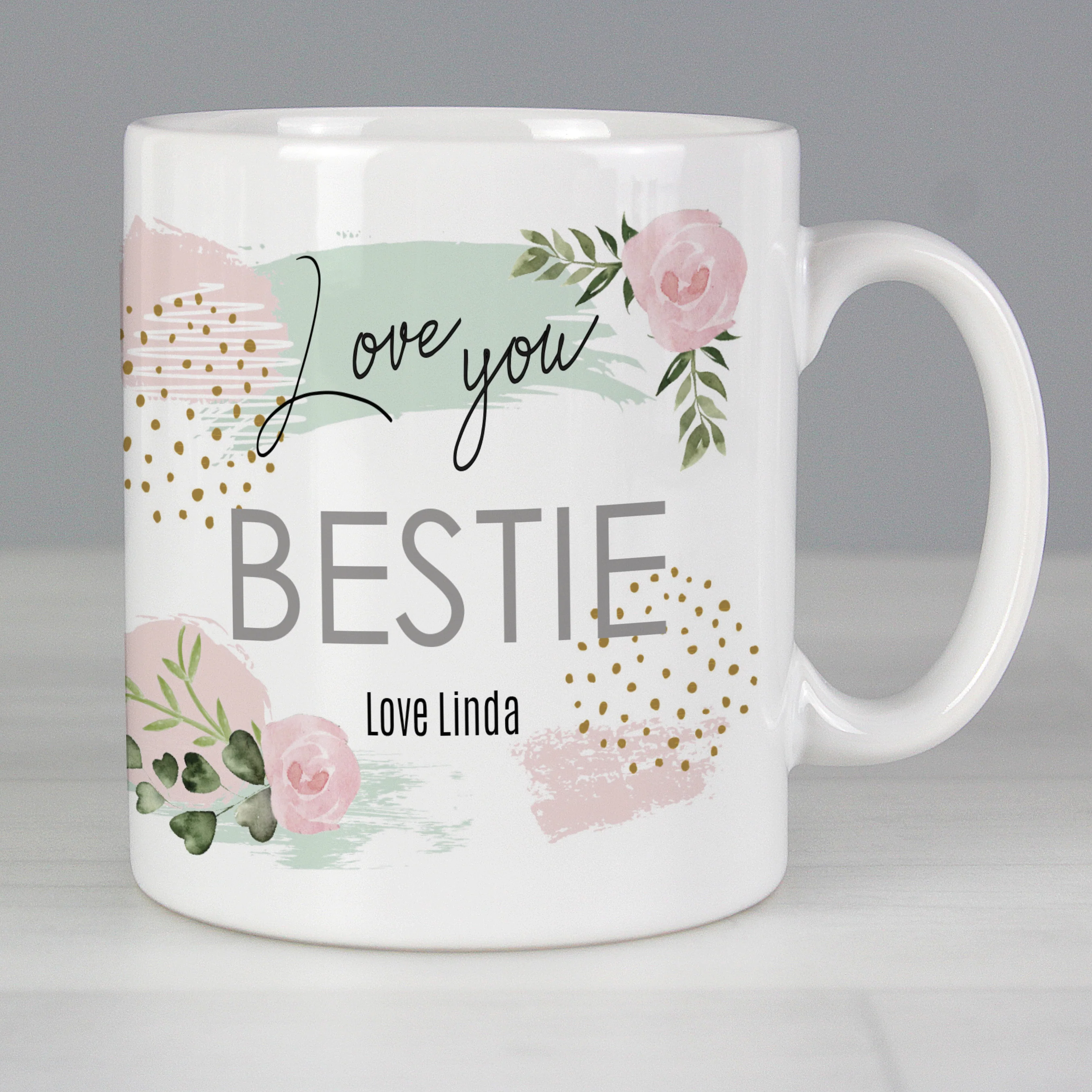 Personalised Abstract Rose Mug - Image 5