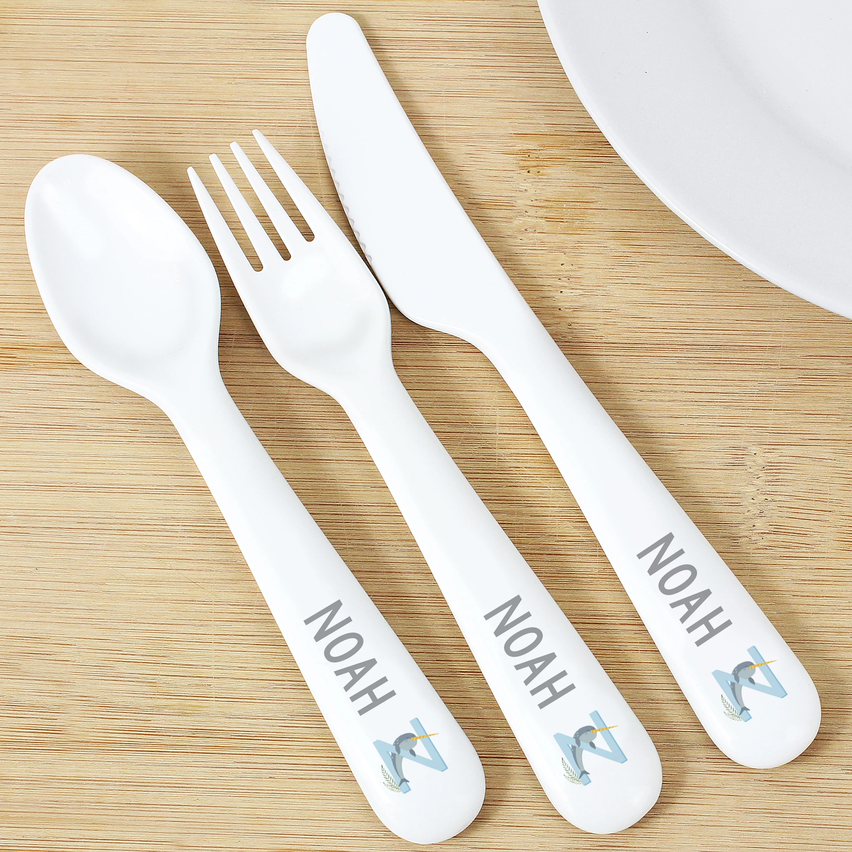 Personalised Animal Alphabet Plastic Cutlery - Image 4