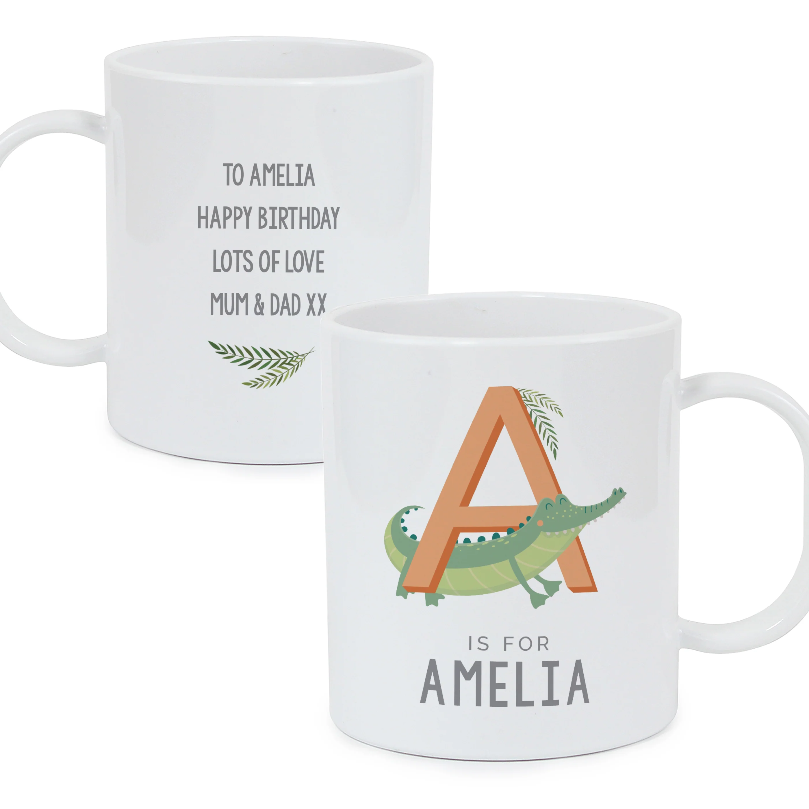 Personalised Animal Alphabet Plastic Mug - Image 5