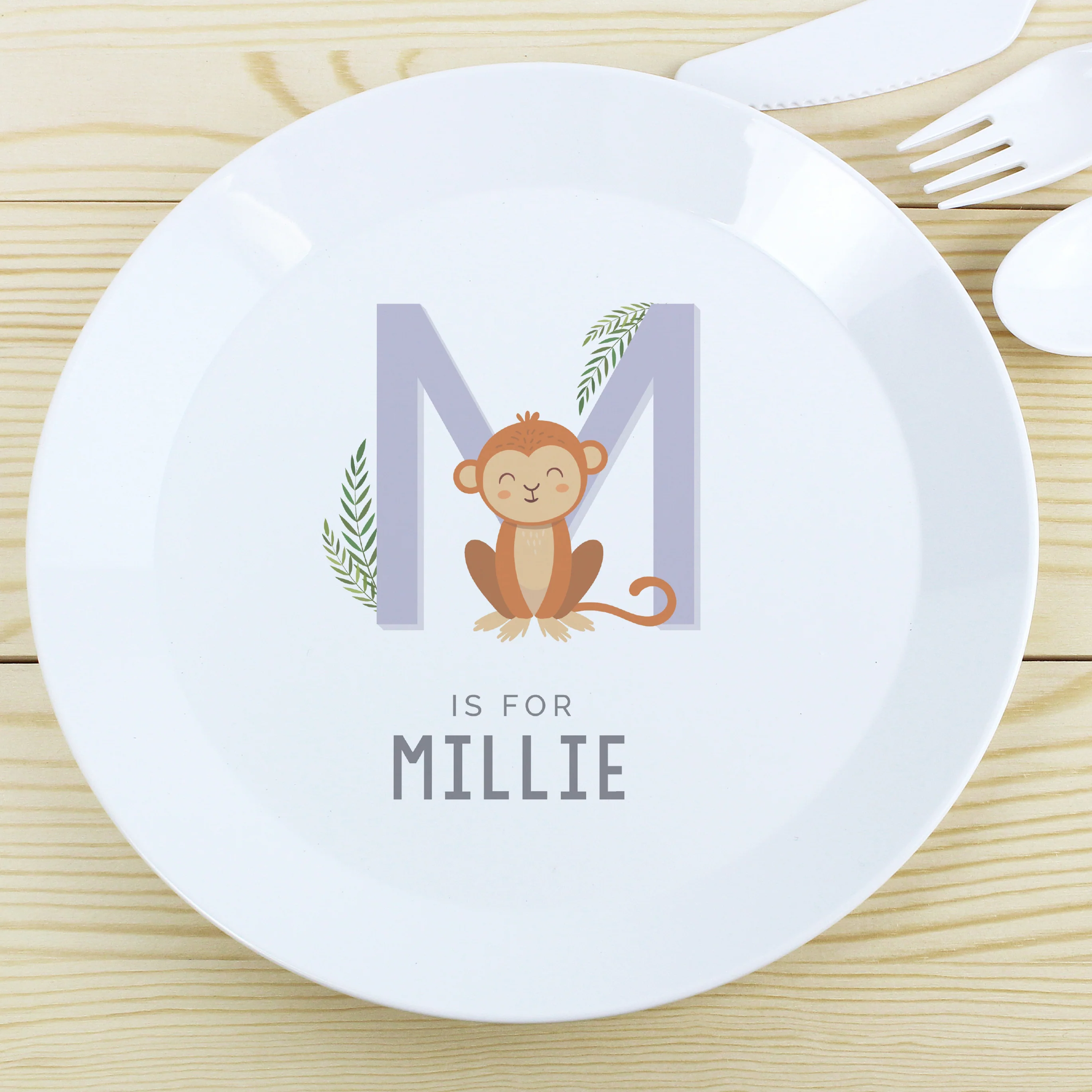 Personalised Animal Alphabet Plastic Plate - Image 4