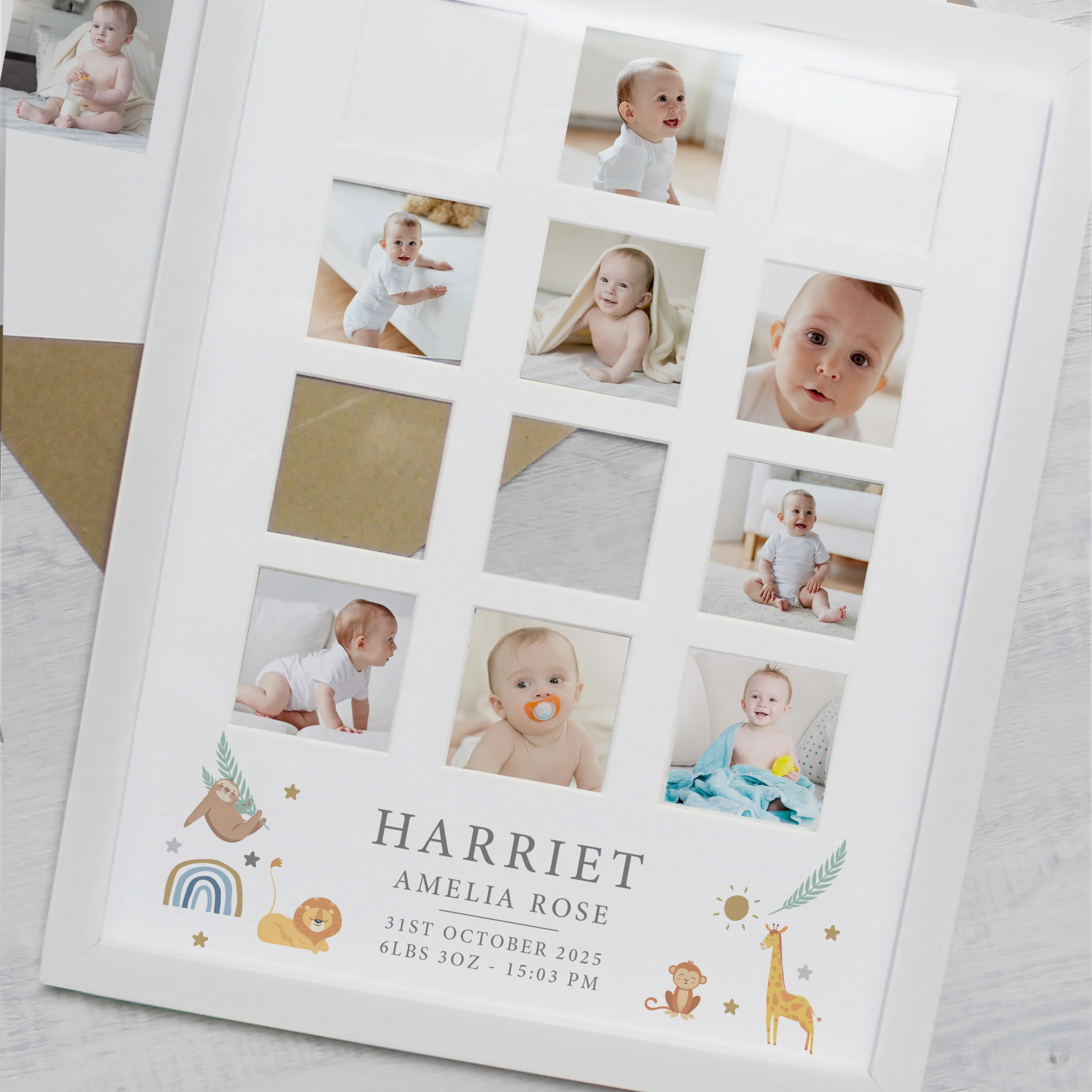 Personalised Animals White Multi Photo Frame - Image 4