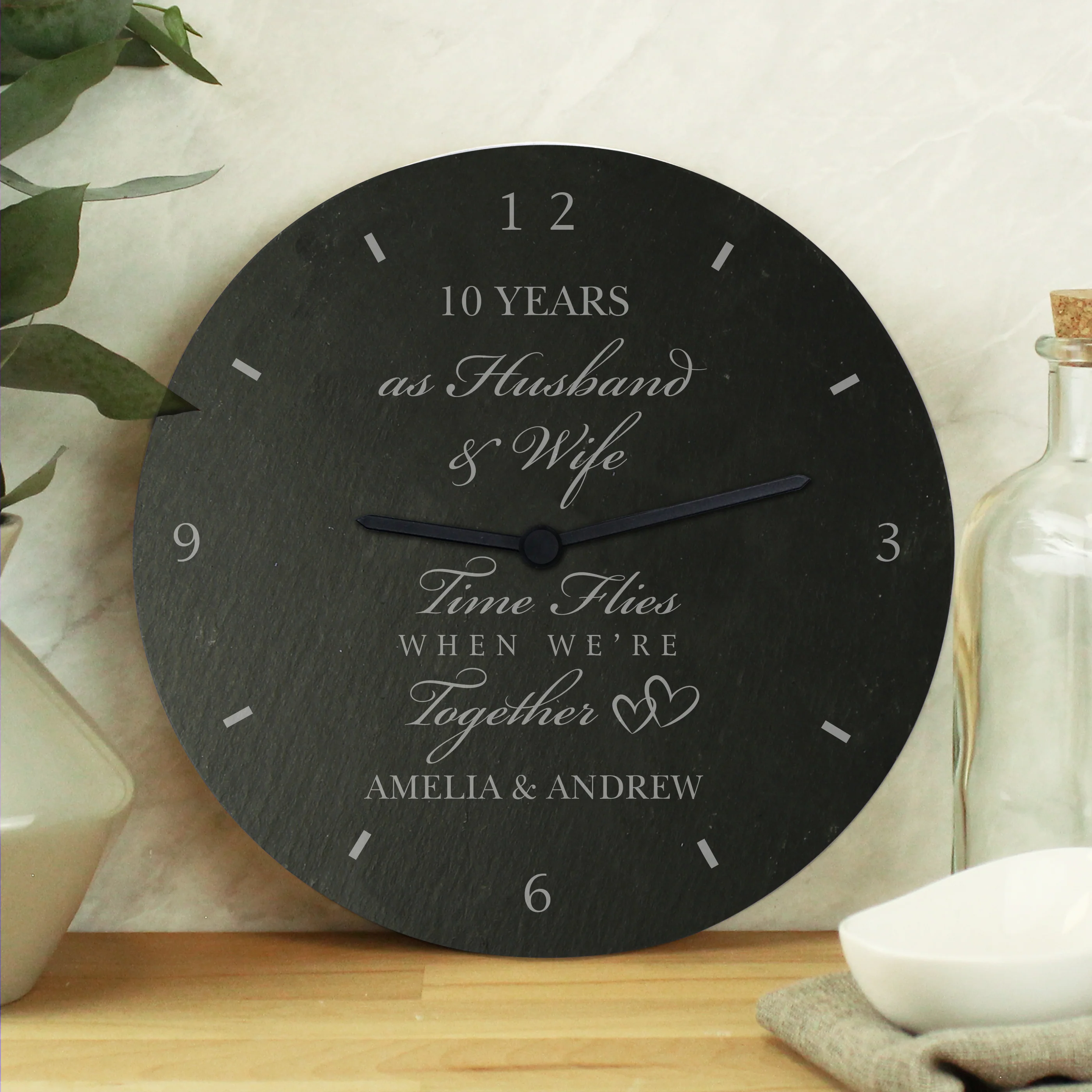 Personalised Anniversary Slate Clock - Image 4