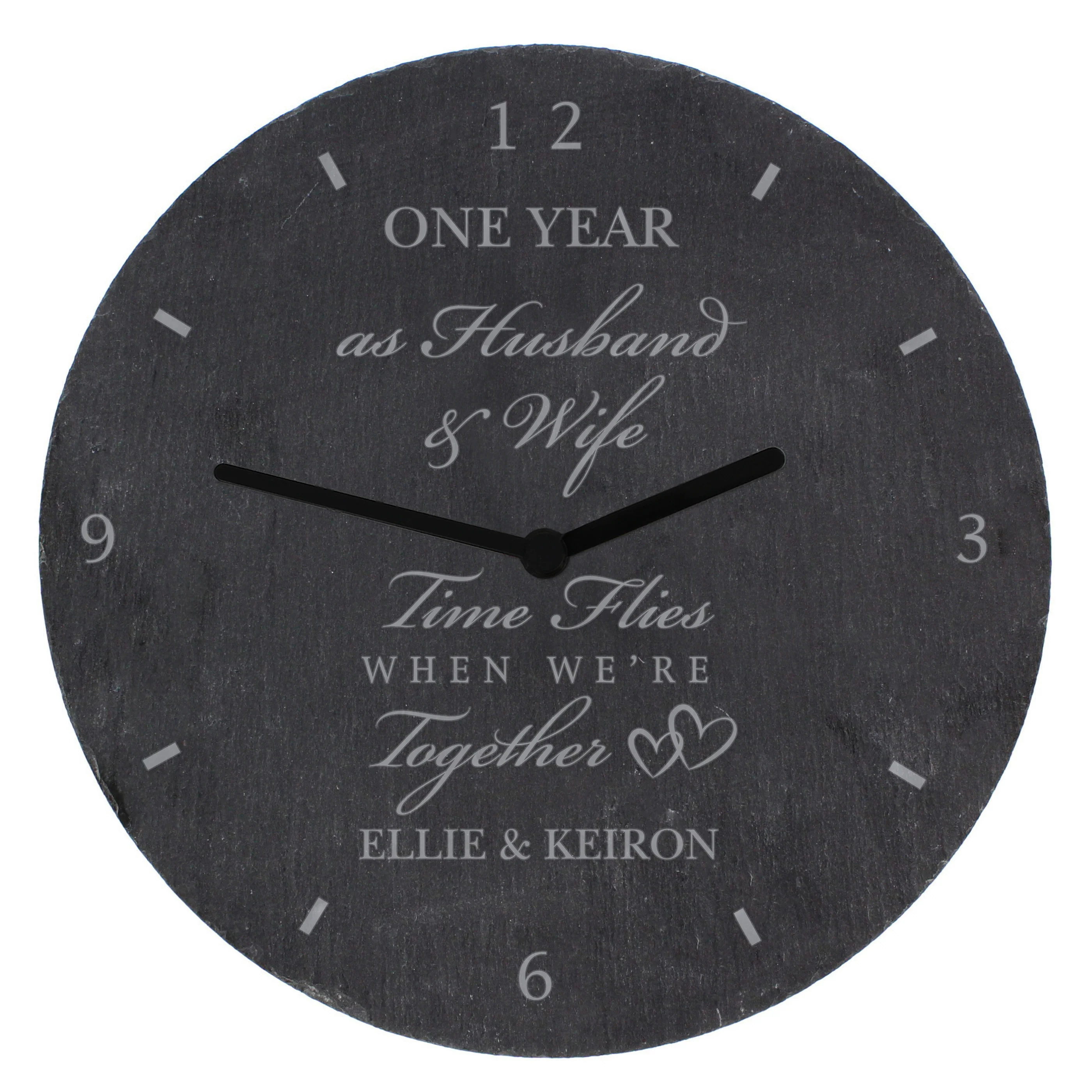 Personalised Anniversary Slate Clock - Image 5