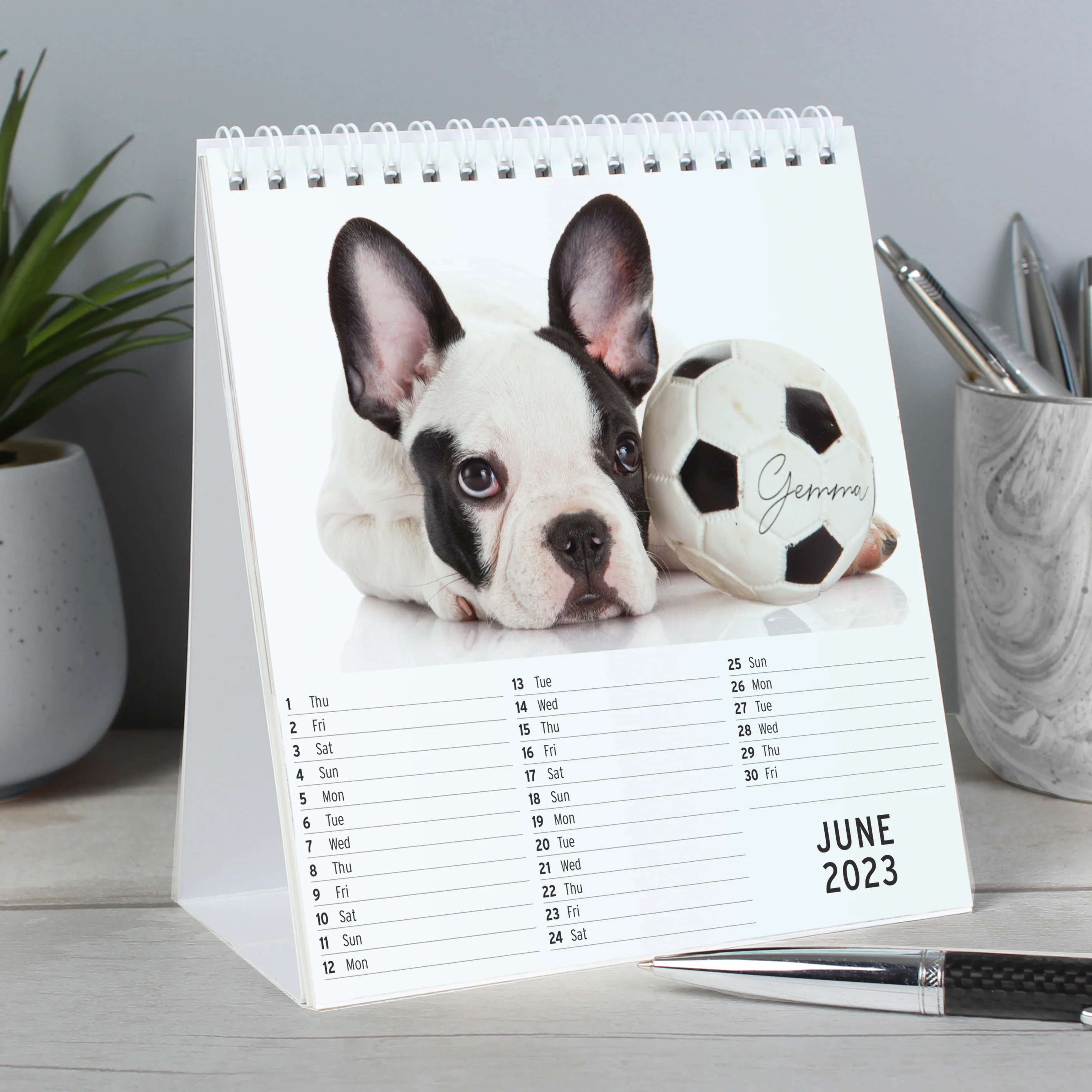 Personalised Barking Mad Dog Desk Calendar - Image 2