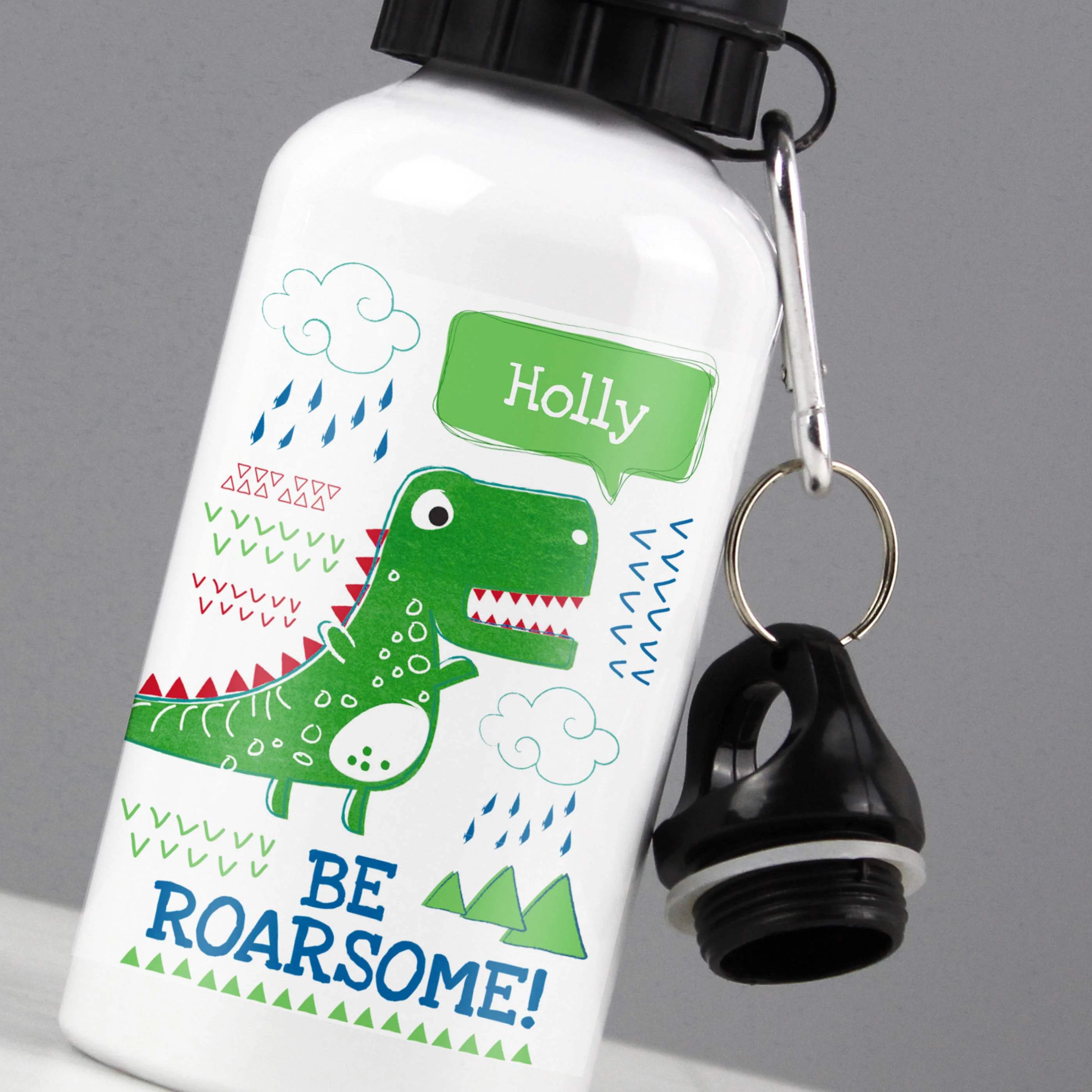Personalised 'Be Roarsome' Dinosaur Drinks Bottle - Image 4