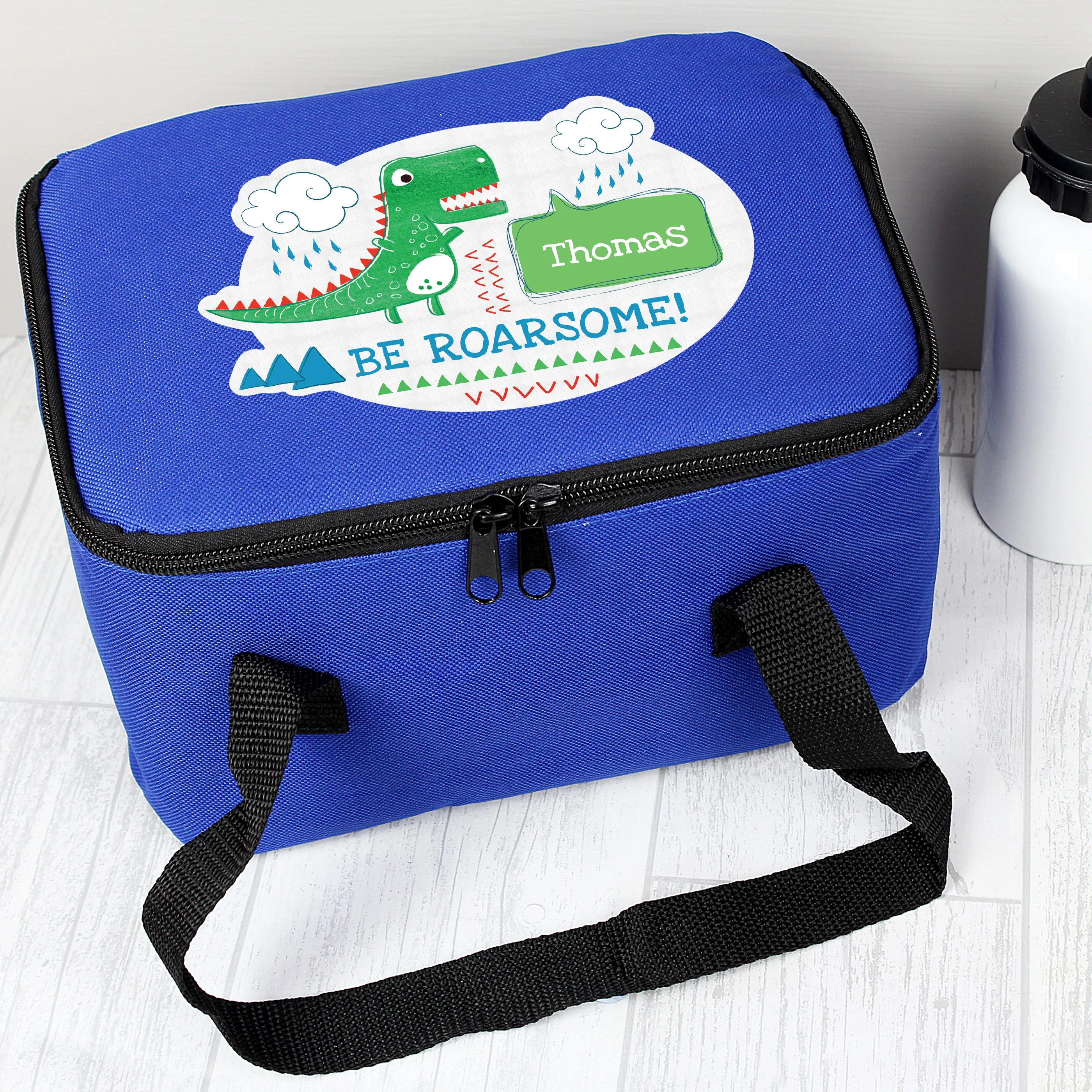 Personalised 'Be Roarsome' Dinosaur Lunch Bag - Image 3