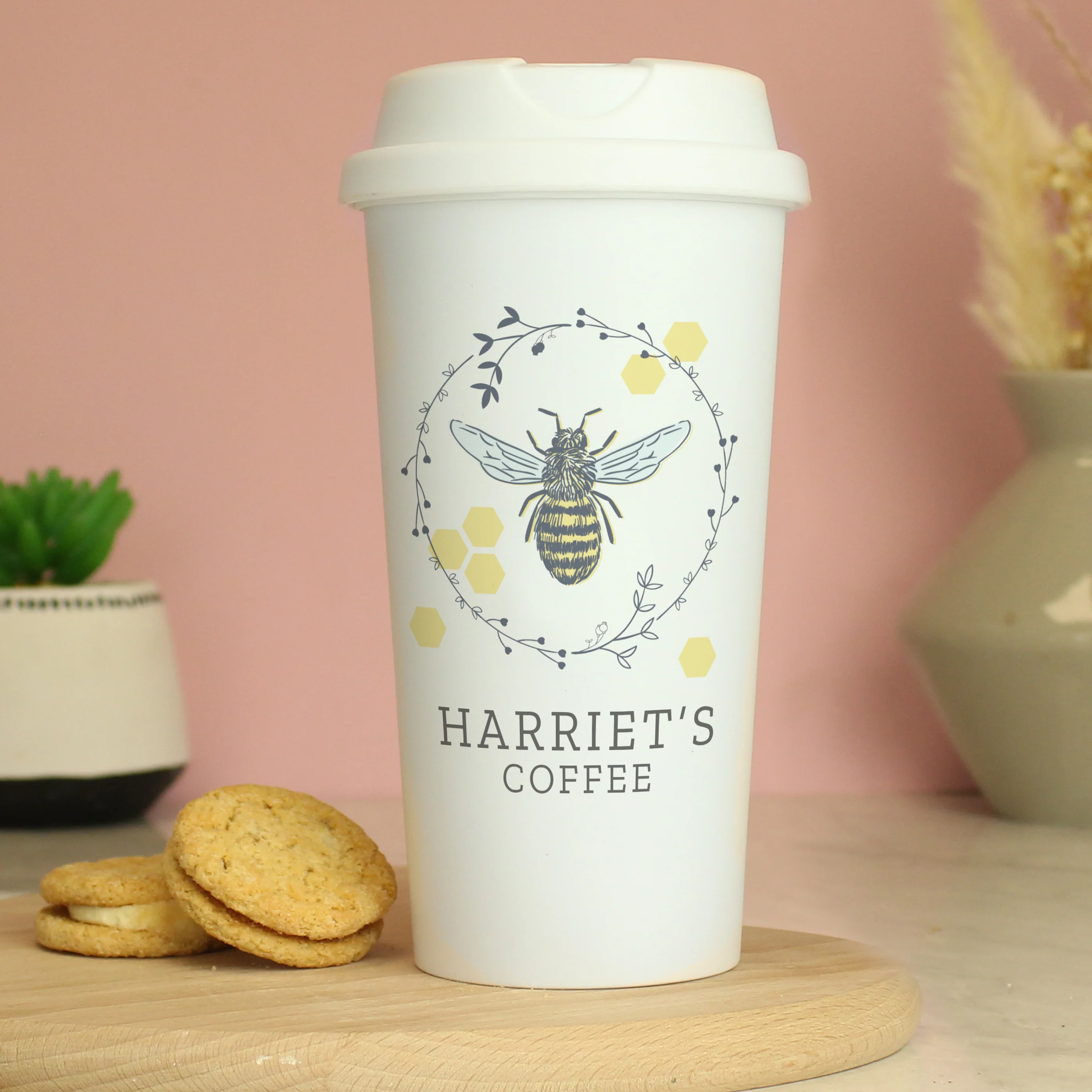 Personalised Bee Insulated Travel Cup - Image 2