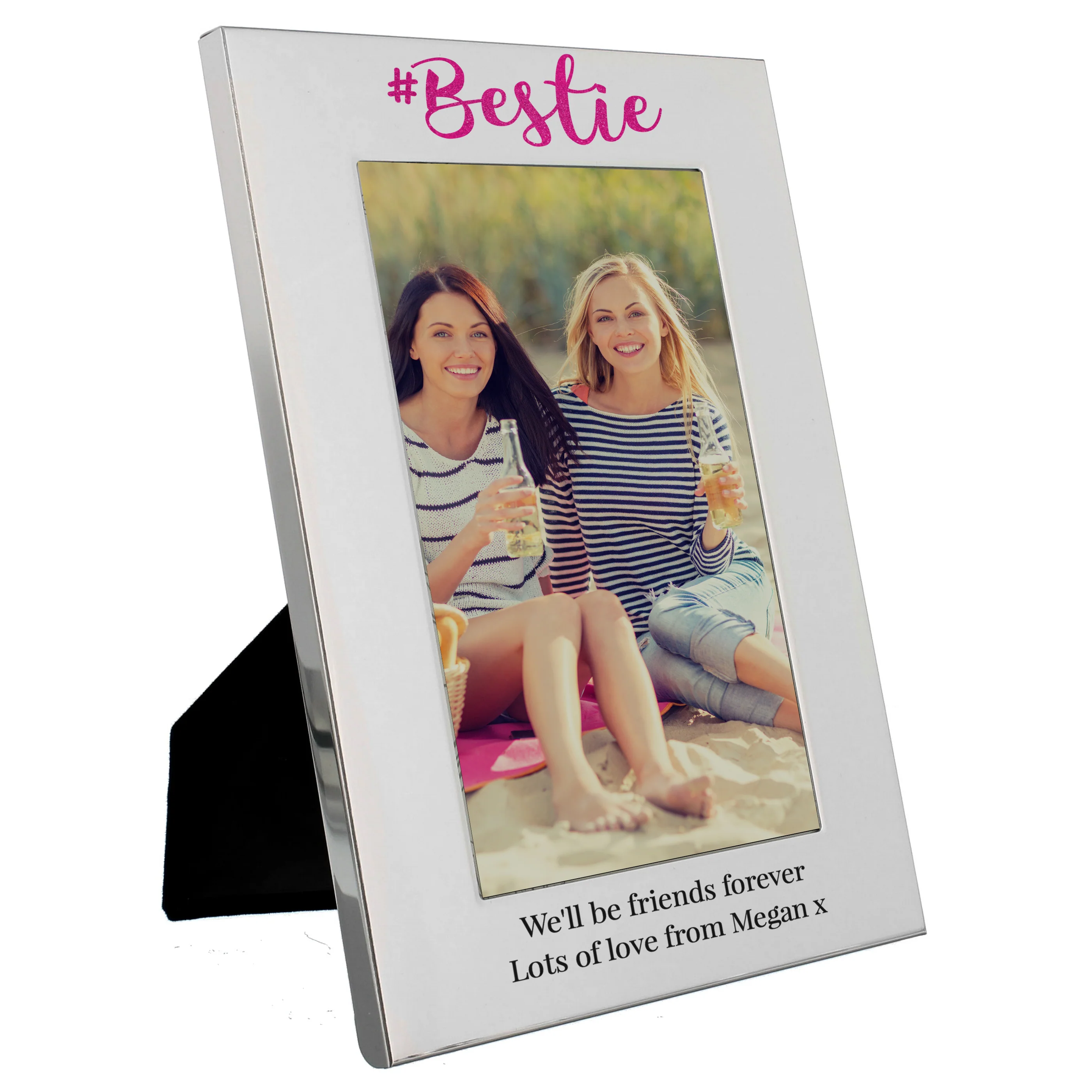 Personalised #Bestie 6x4 Silver Photo Frame - Image 2