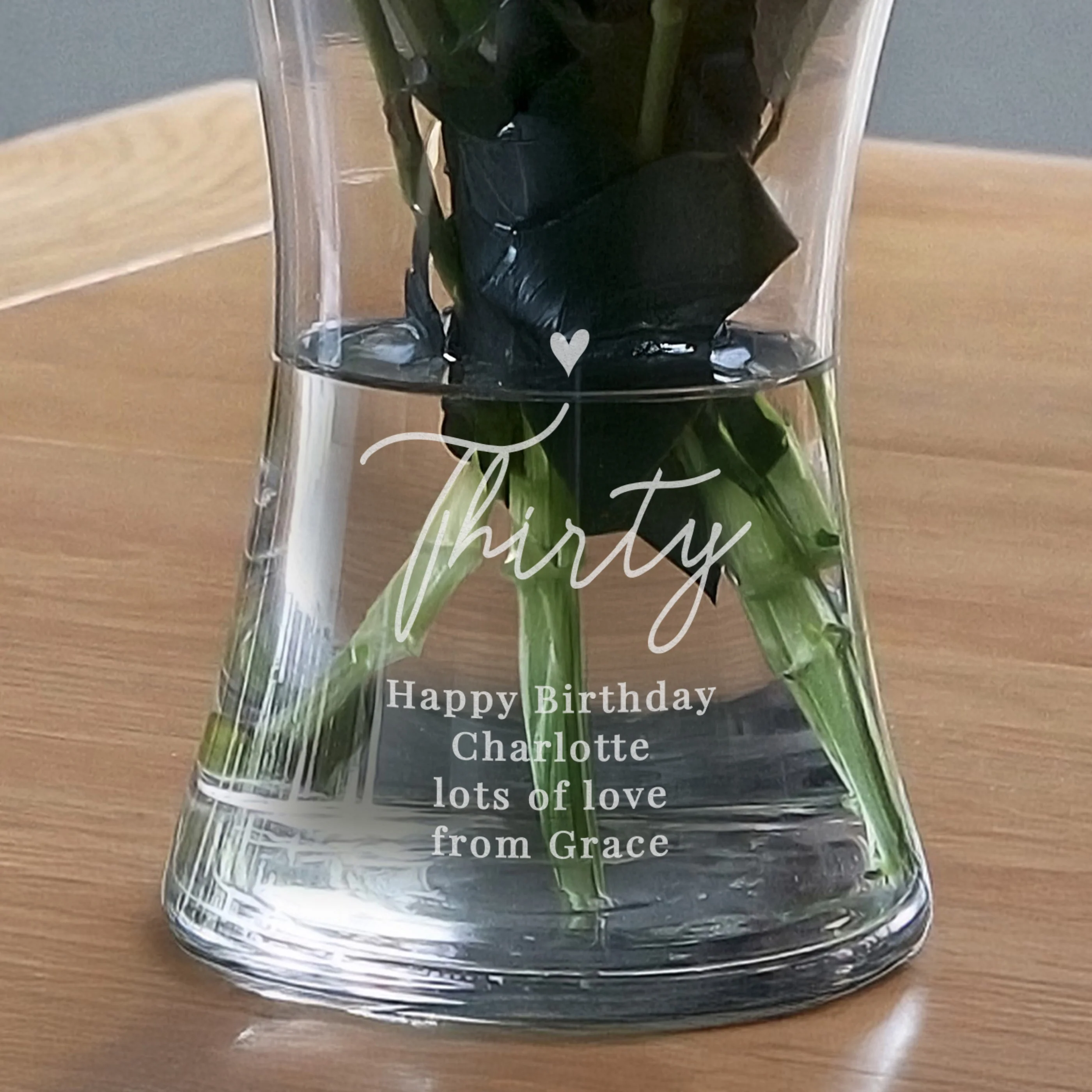 Personalised Big Age Glass Vase - Image 3