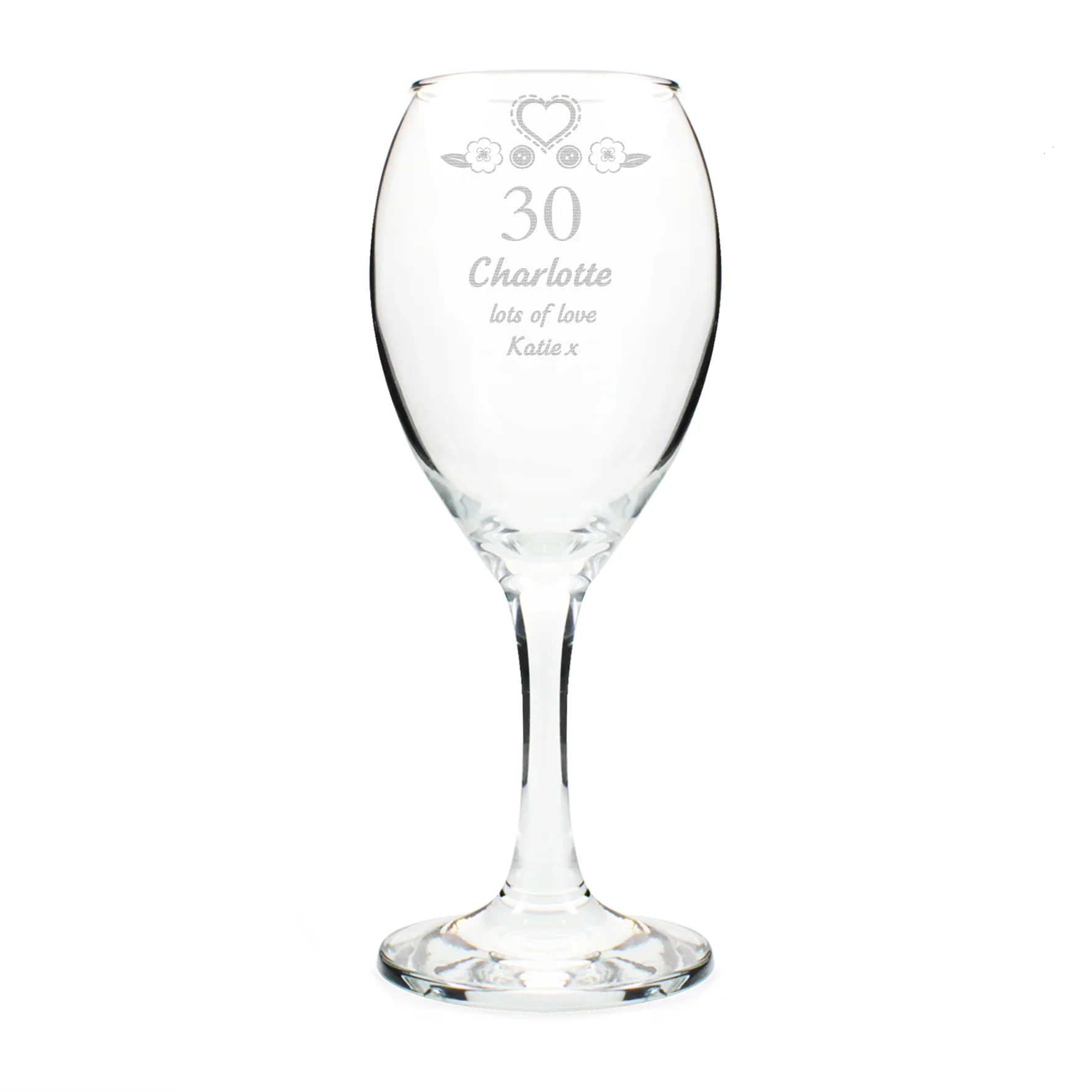 Personalised Birthday Craft Wine Glass